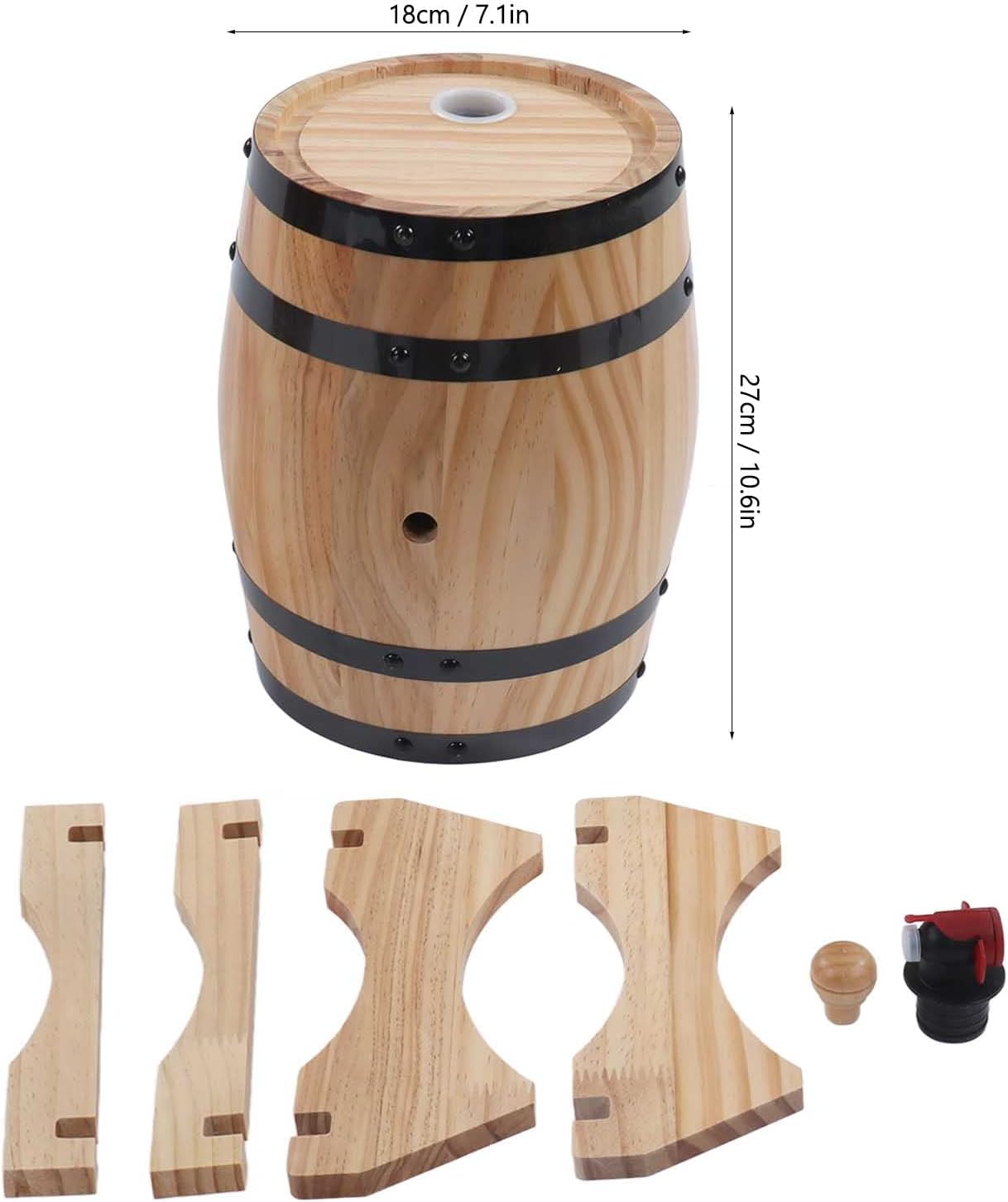 Tissting Botte per Vino in Legno 5L con Rubinetto - immagine 2