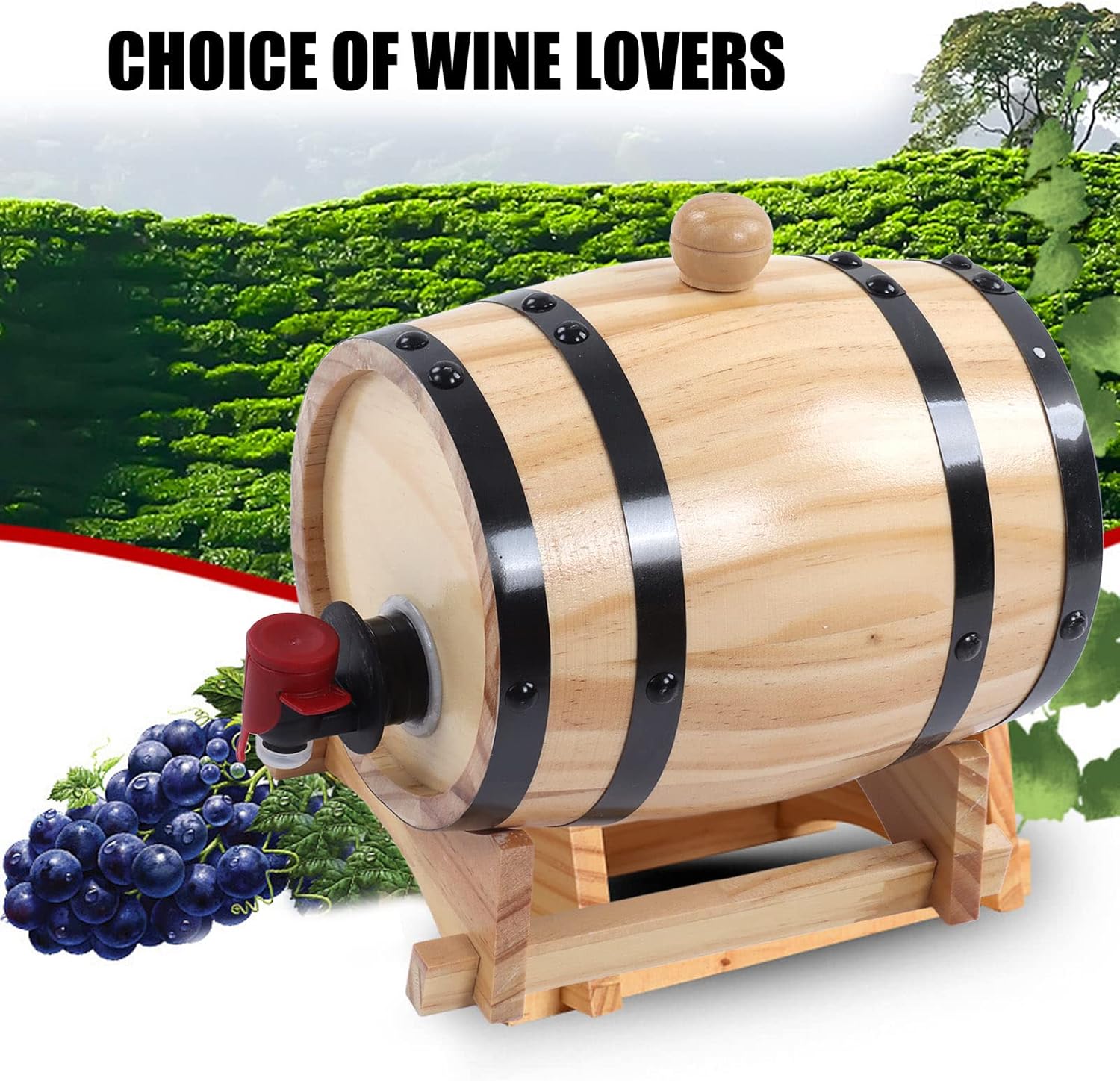 Tissting Botte per Vino in Legno 5L con Rubinetto - immagine 5