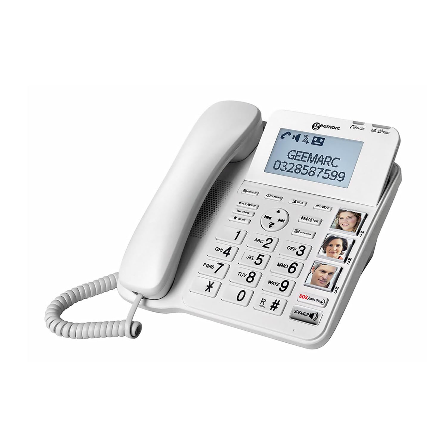 Geemarc CL595 - Telefono Fisso per Anziani, Versione IT