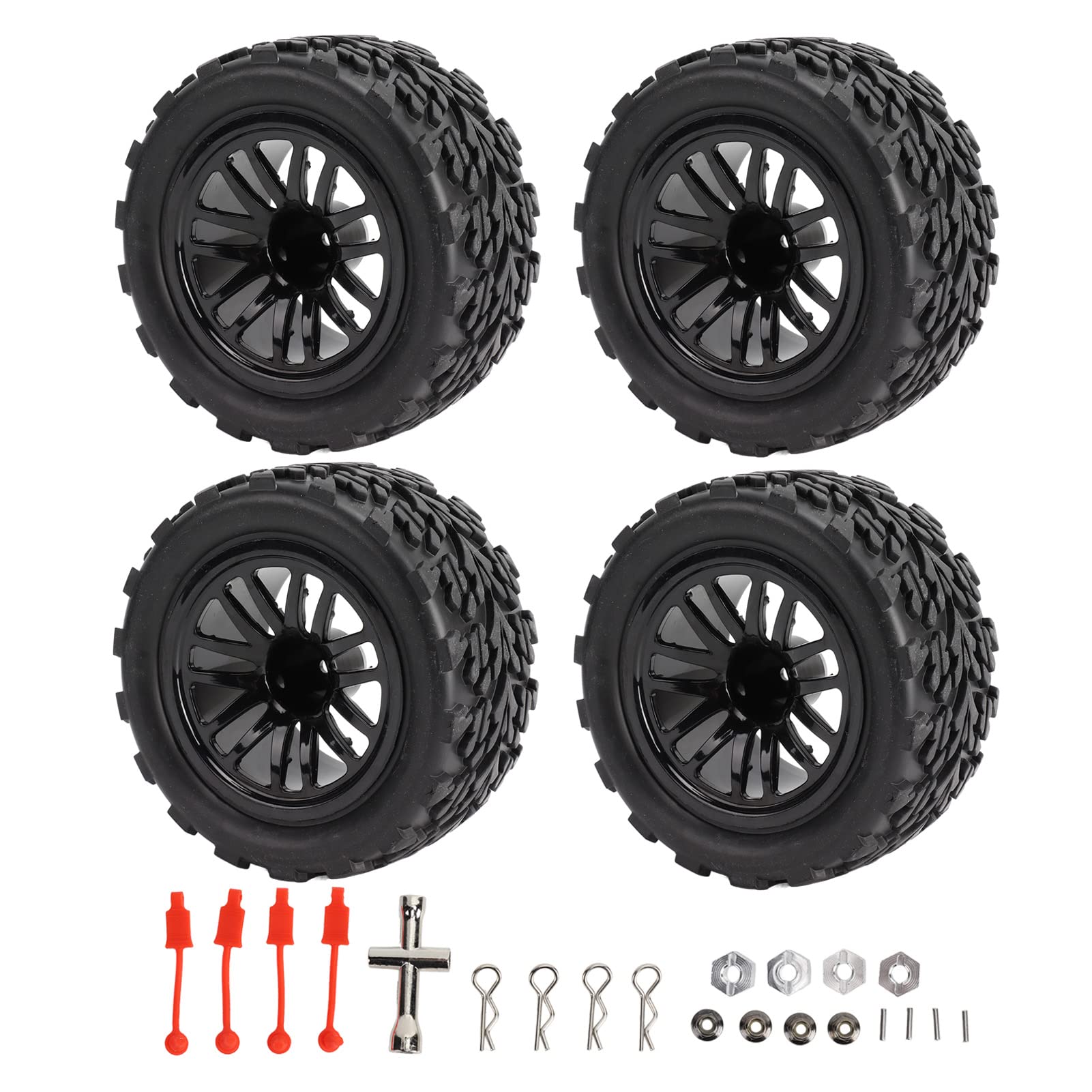 Pilipane 4PCS RC Pneumatici 12mm Hex Off Road per Camion 1/10
