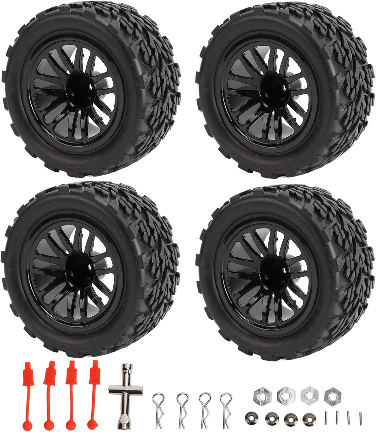 Pilipane 4PCS RC Pneumatici 12mm Hex Off Road per Camion 1/10 - immagine 1