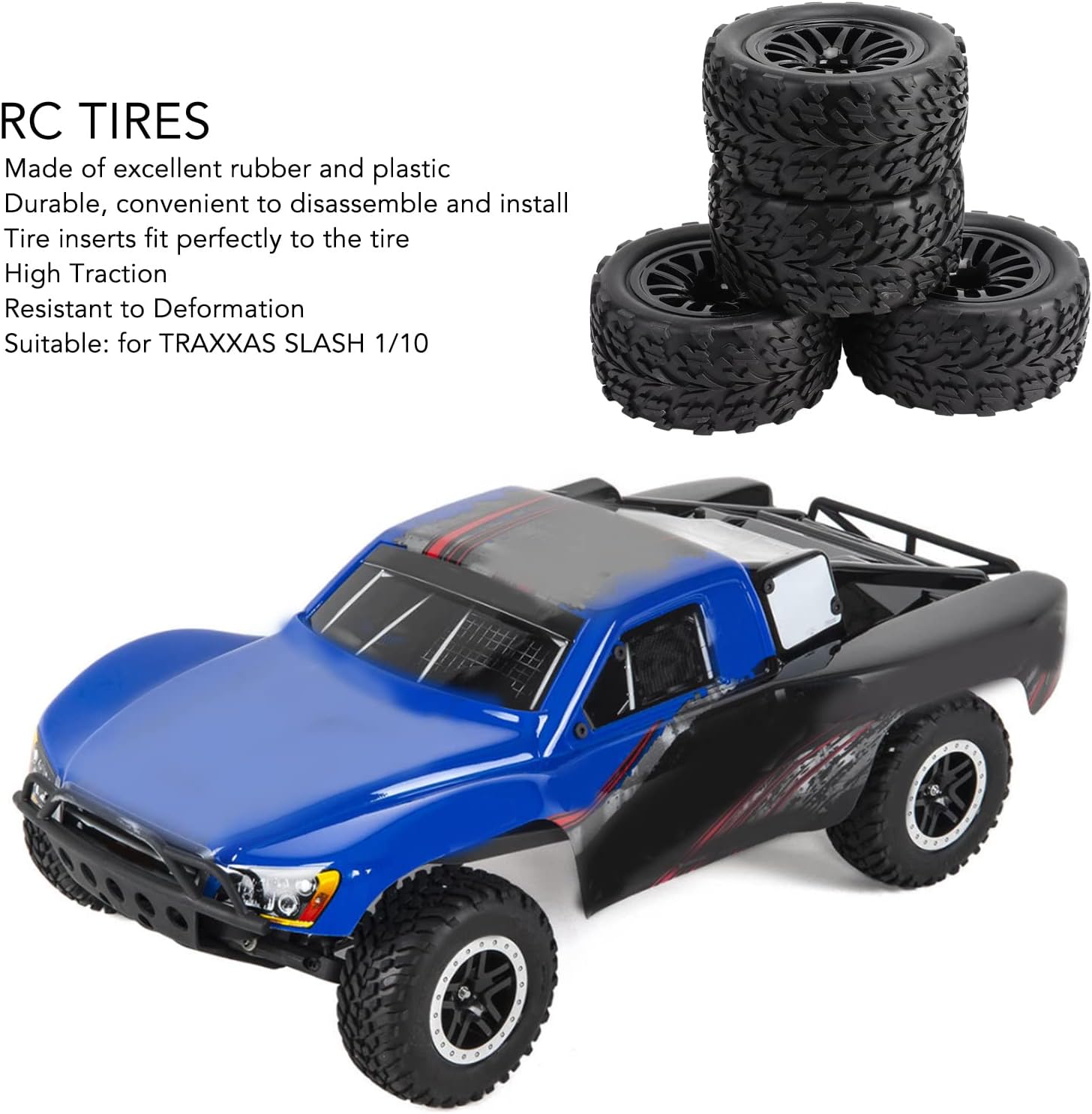 Pilipane 4PCS RC Pneumatici 12mm Hex Off Road per Camion 1/10 - immagine 2