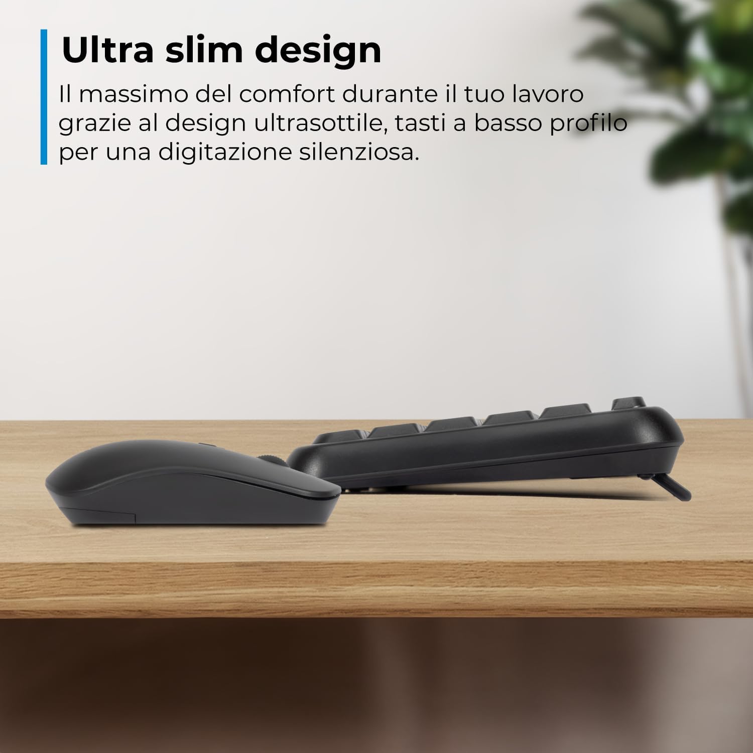 Vultech KM-811W Kit Tastiera e Mouse Wireless, Nero - immagine 12