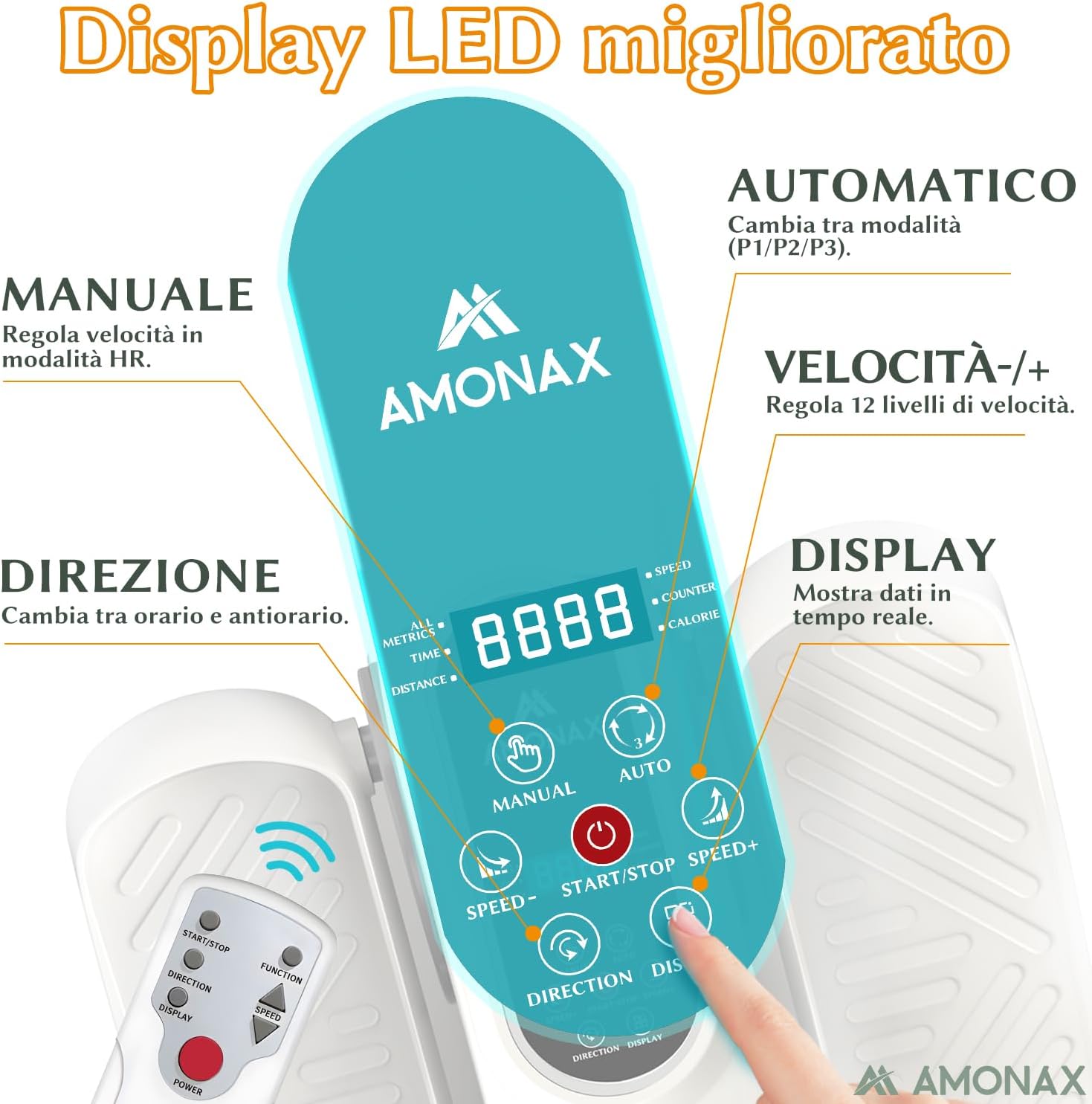 Amonax Macchina Ellittica Motorizzata da Casa - immagine 2