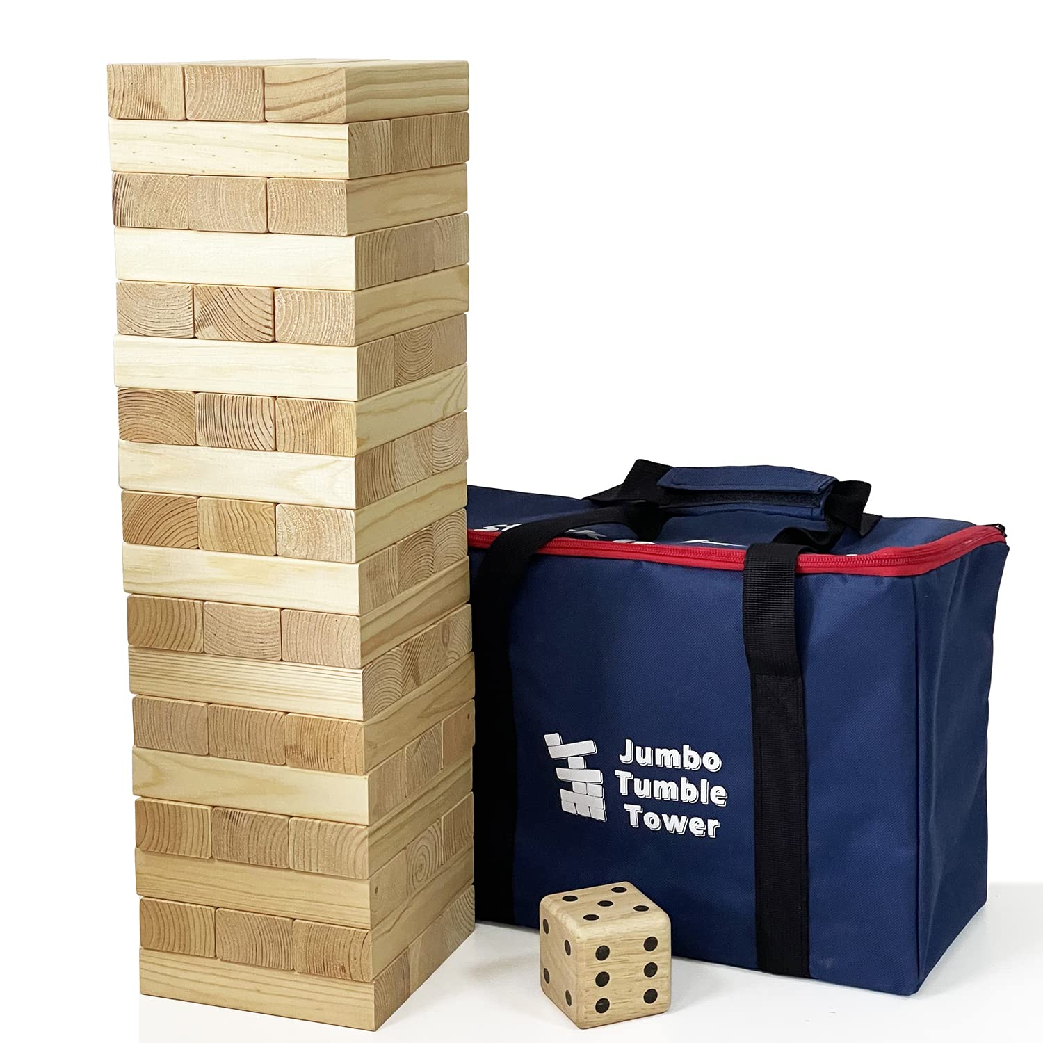 Jacjoe All Pro Jumbo Torre in Legno 54 Pezzi