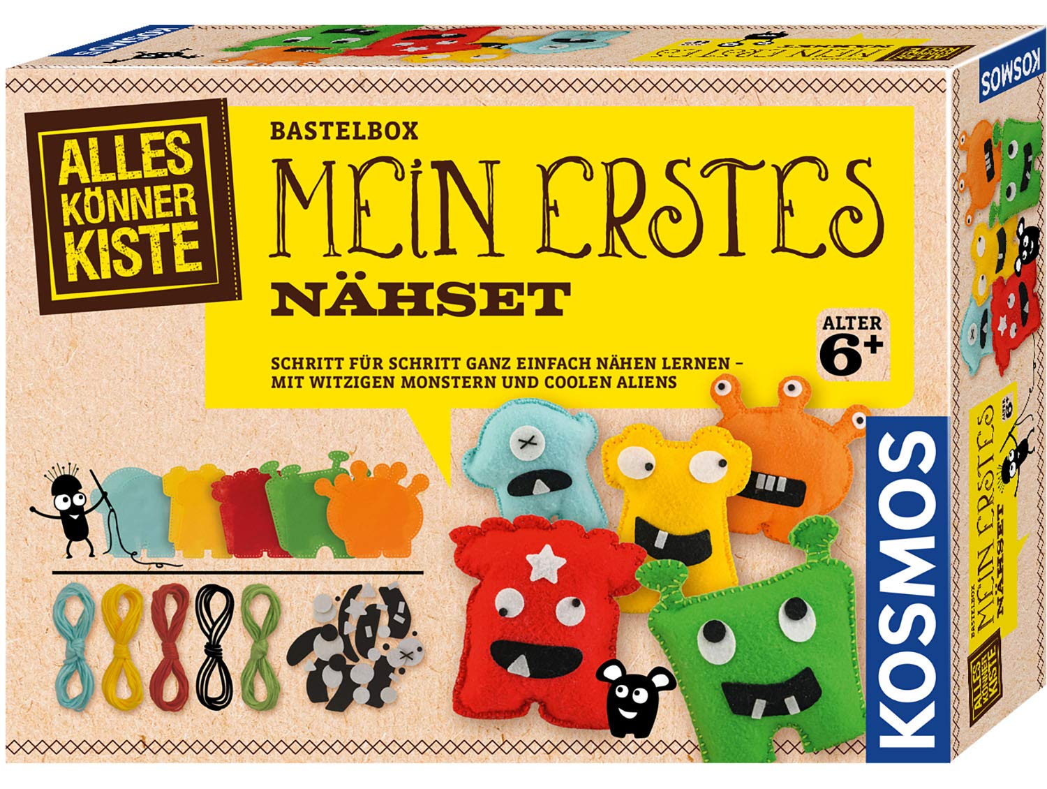 Kosmos 604394 My First Monster - Kit per imparare a cucire per bambini
