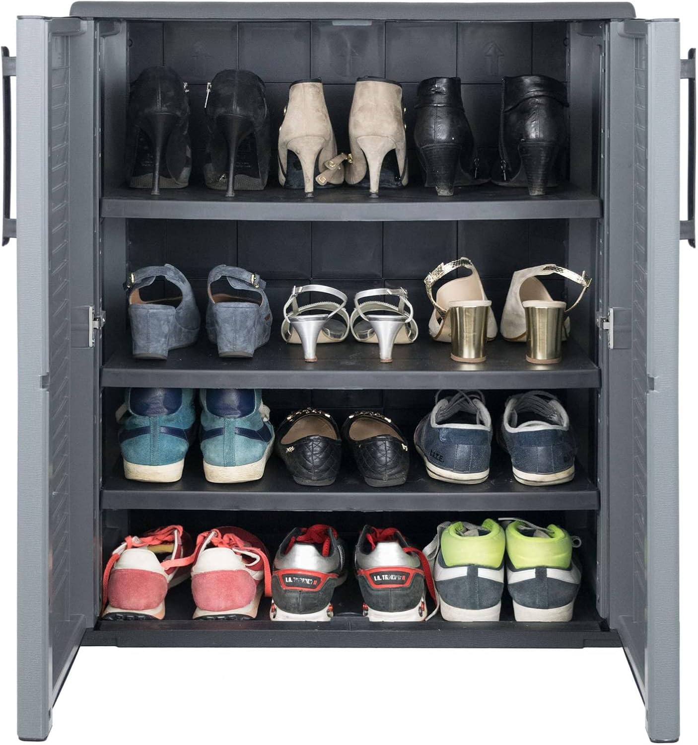 Dmora Armadio da Esterno Bilzen, Grigio e Nero - immagine 4