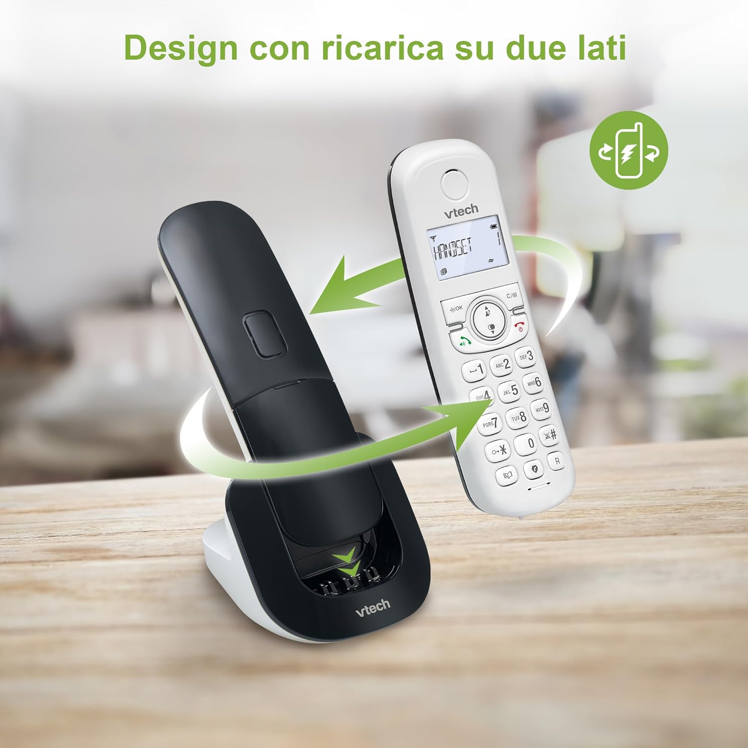 Vtech CS1501 Telefono Cordless Casa Duo, Bianco - immagine 2