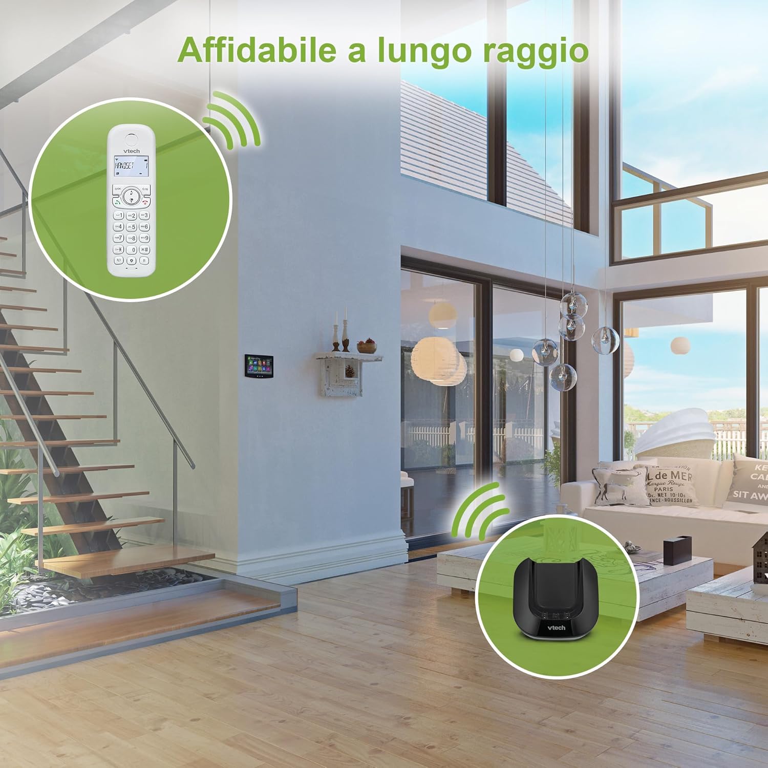 Vtech CS1501 Telefono Cordless Casa Duo, Bianco - immagine 3