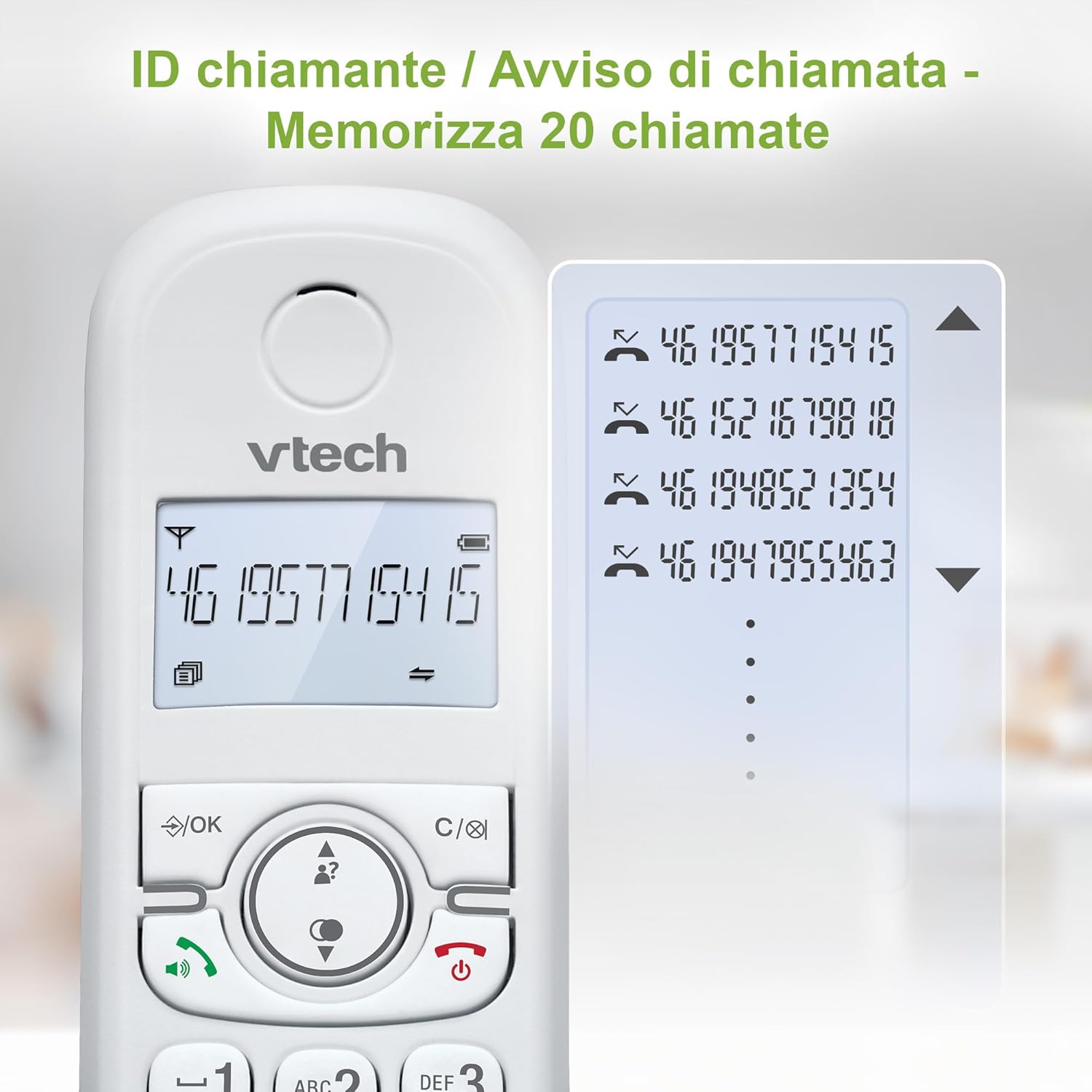 Vtech CS1501 Telefono Cordless Casa Duo, Bianco - immagine 5