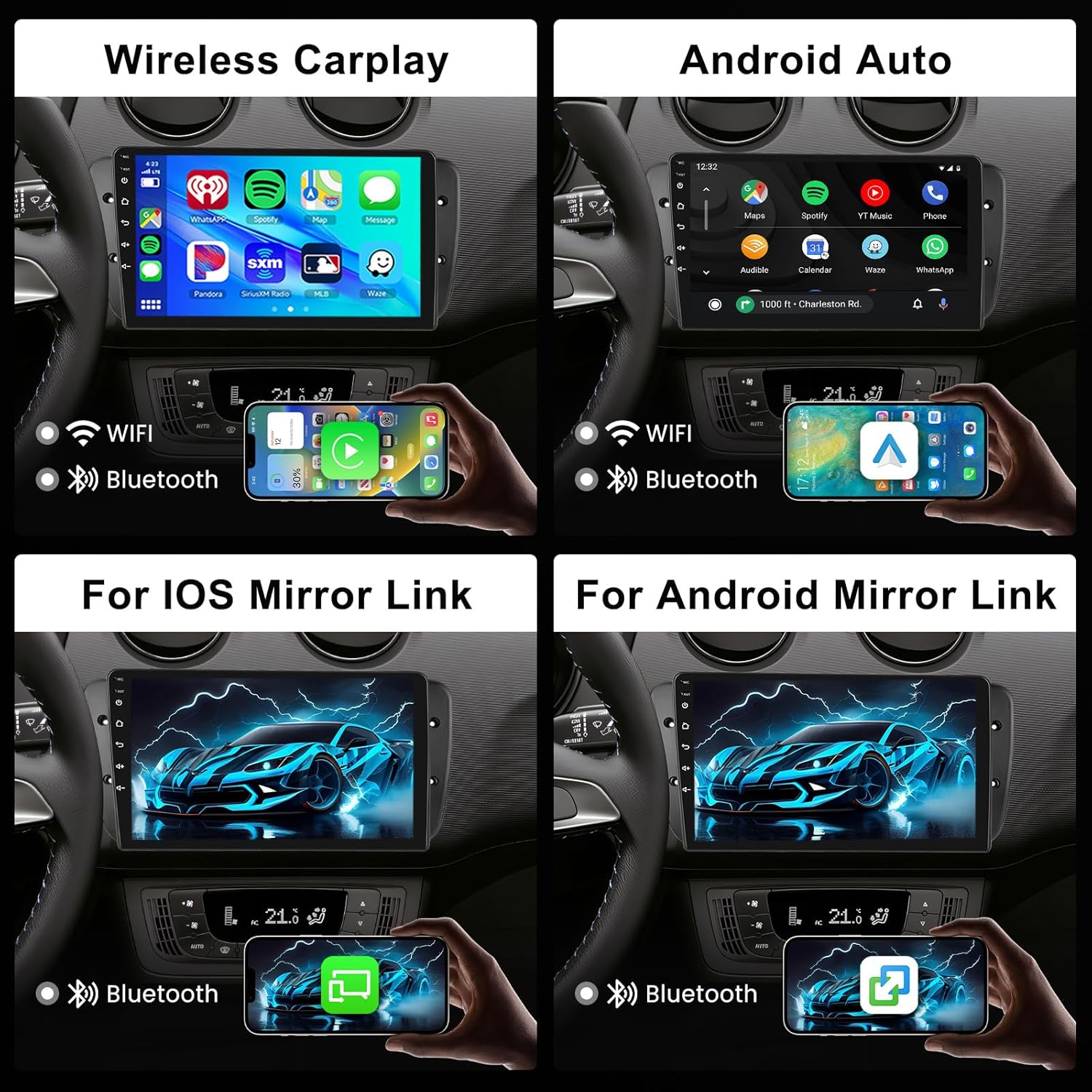 Hodozzy Android Autoradio 9" per Seat Ibiza (2009-2013) - immagine 2