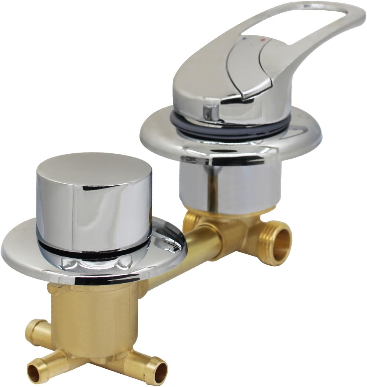 Miscelatore Doccia Incasso con Deviatore, Ottone Cromato - immagine 3