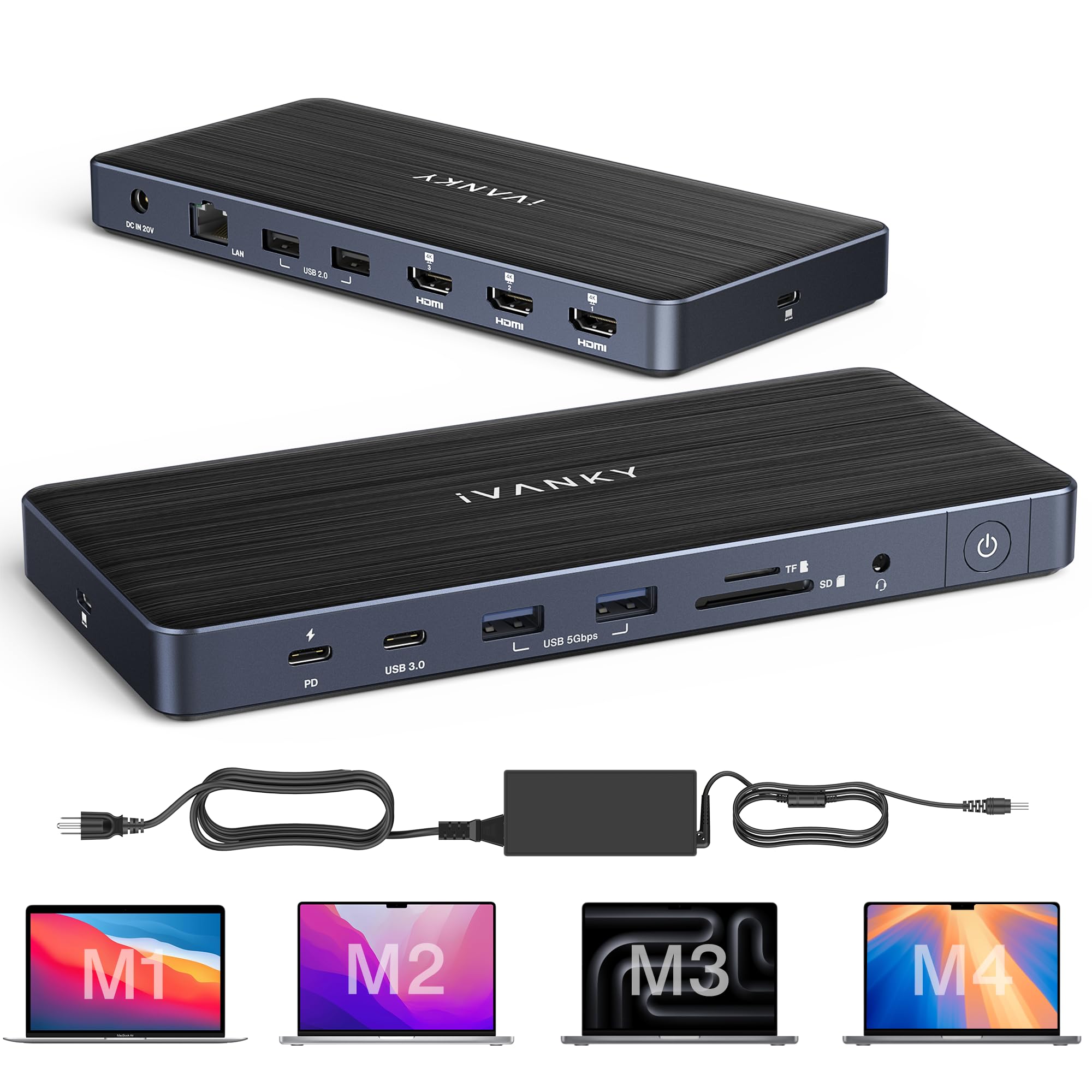 Ivanky FusionDock Pro 14 in 1 USB C Docking Station