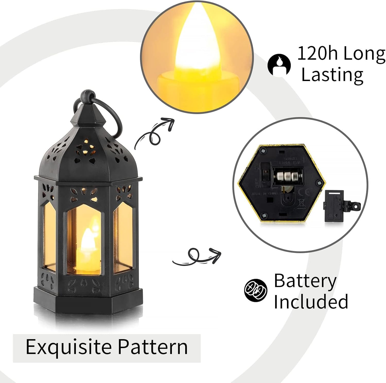 Romadedi Lanterna Nera per Halloween - Set 20 Mini Lanterne - immagine 5