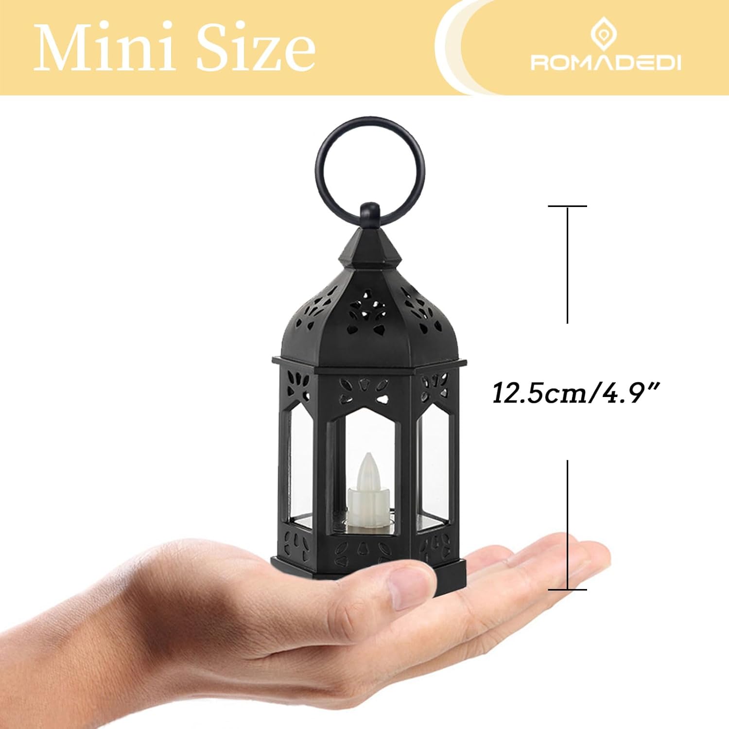 Romadedi Lanterna Nera per Halloween - Set 20 Mini Lanterne - immagine 6