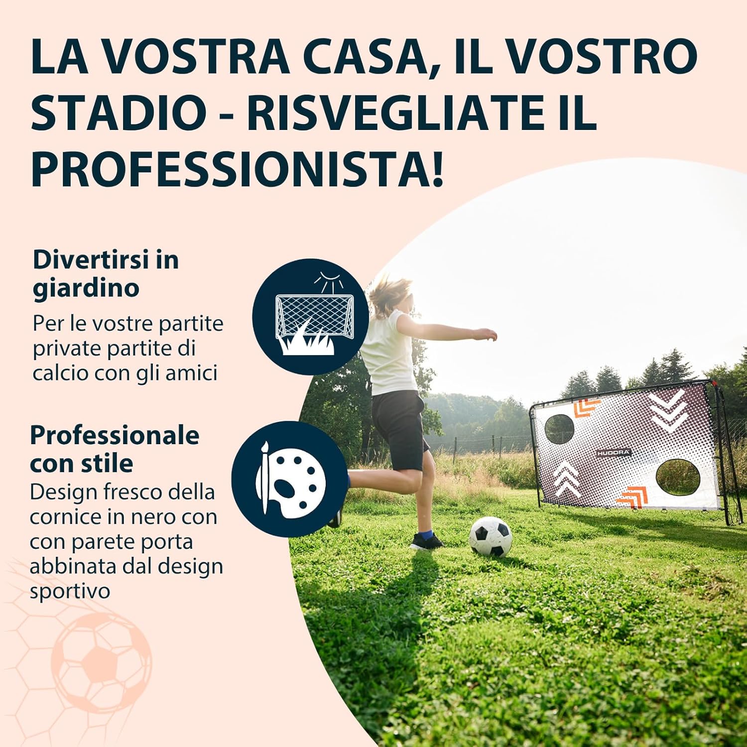 Hudora Arrow - Porta da Calcio Robusta per Esterno - immagine 5