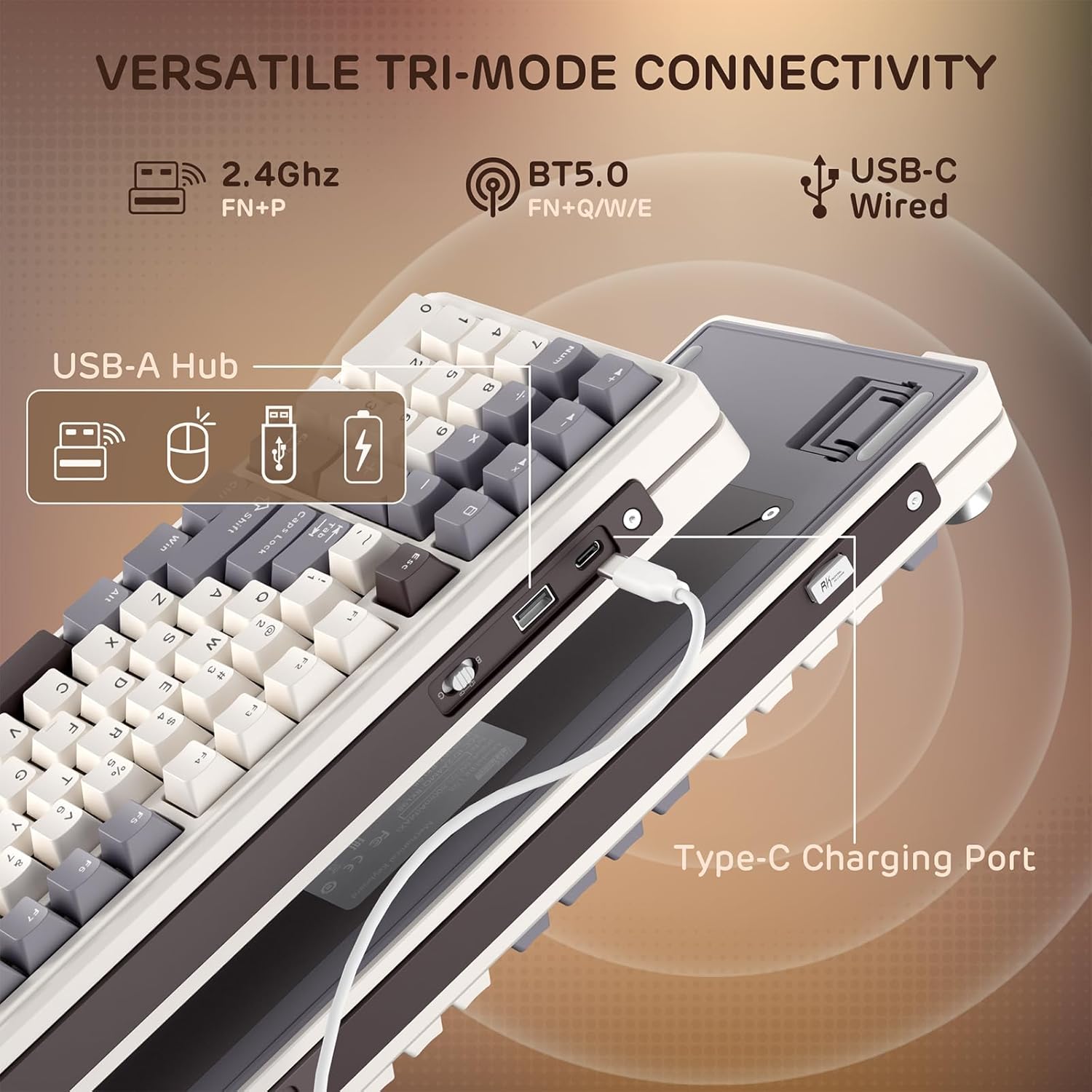 Rk Royal Kludge L98 - Tastiera Meccanica Wireless Tri-Mode - immagine 3