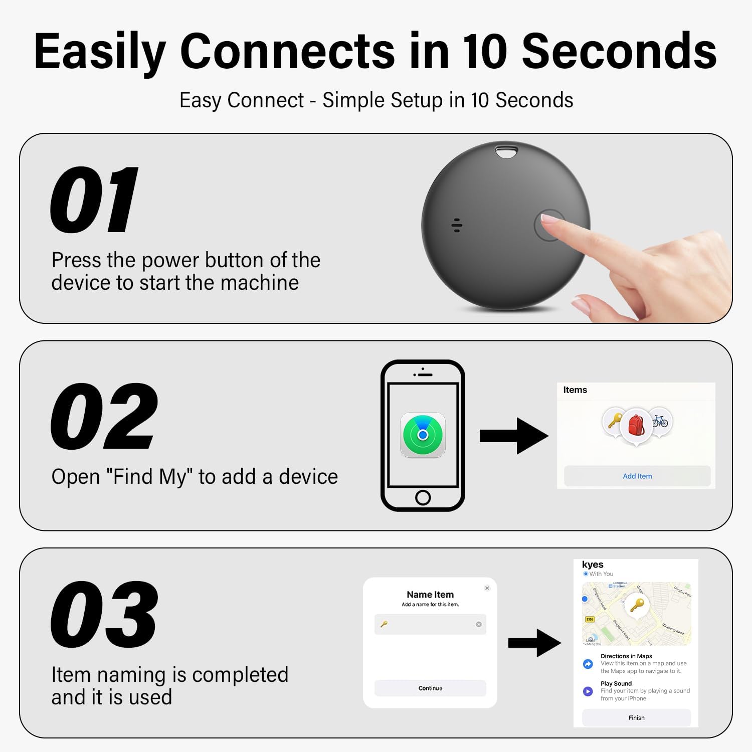 Pohicoo Air Tag Tracker 4 pezzi - immagine 7
