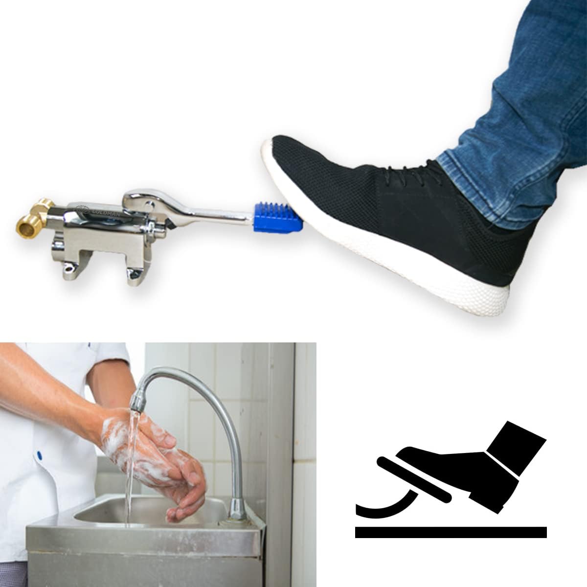 Miscelatore a Pedale per Lavelli Cucina Industriale - immagine 3