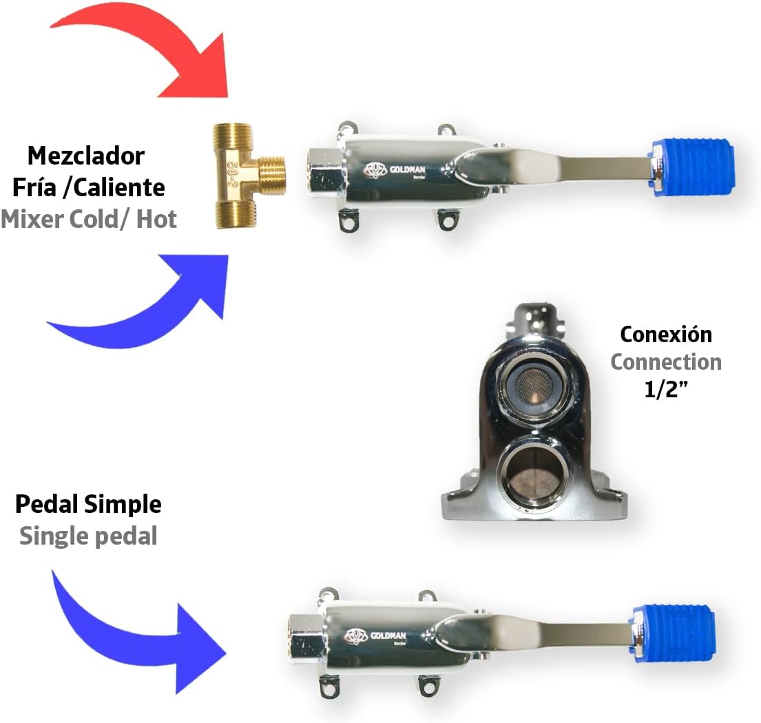 Miscelatore a Pedale per Lavelli Cucina Industriale - immagine 5