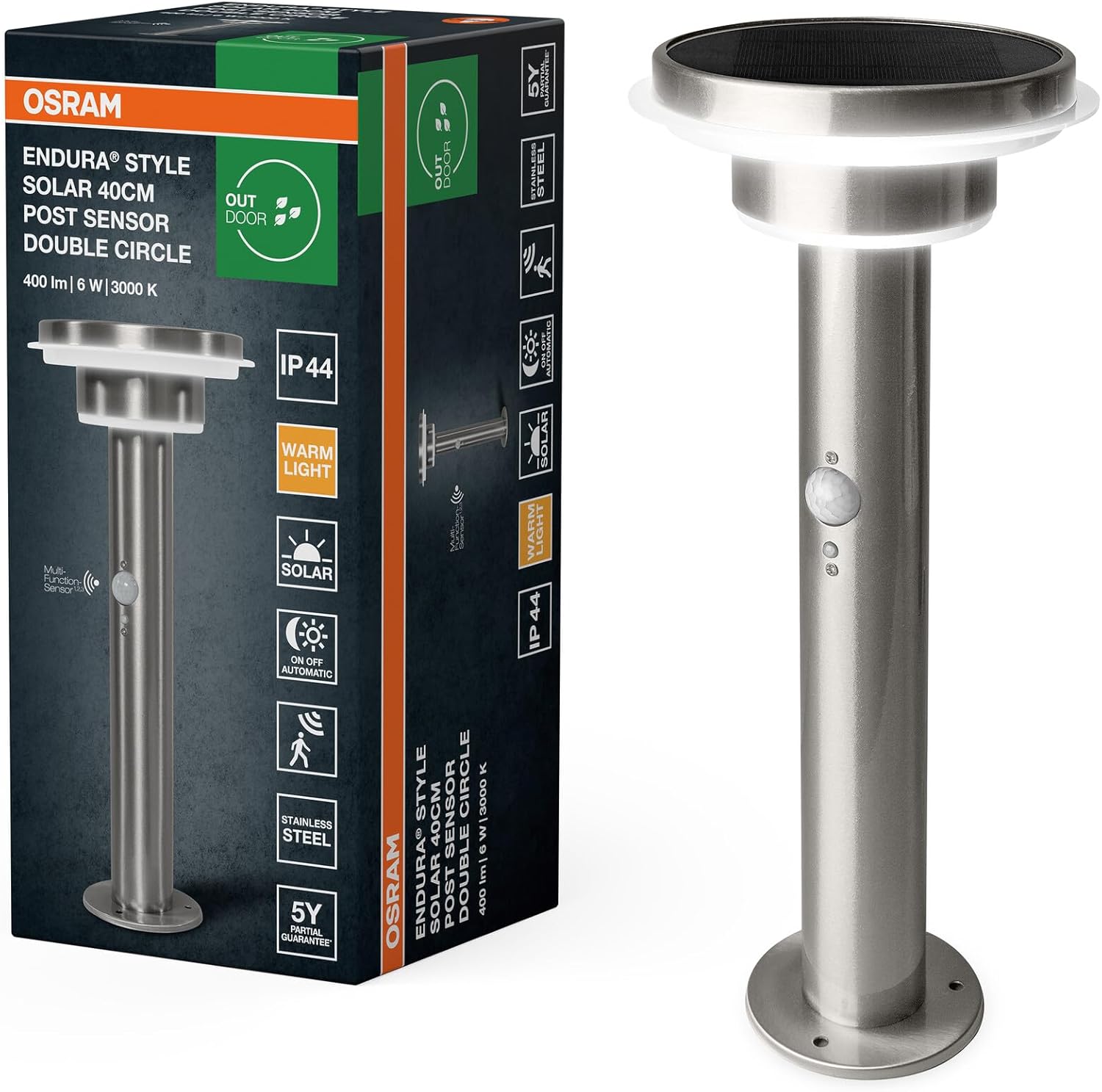 Osram Applique da Parete LED Solare ENDURA Style