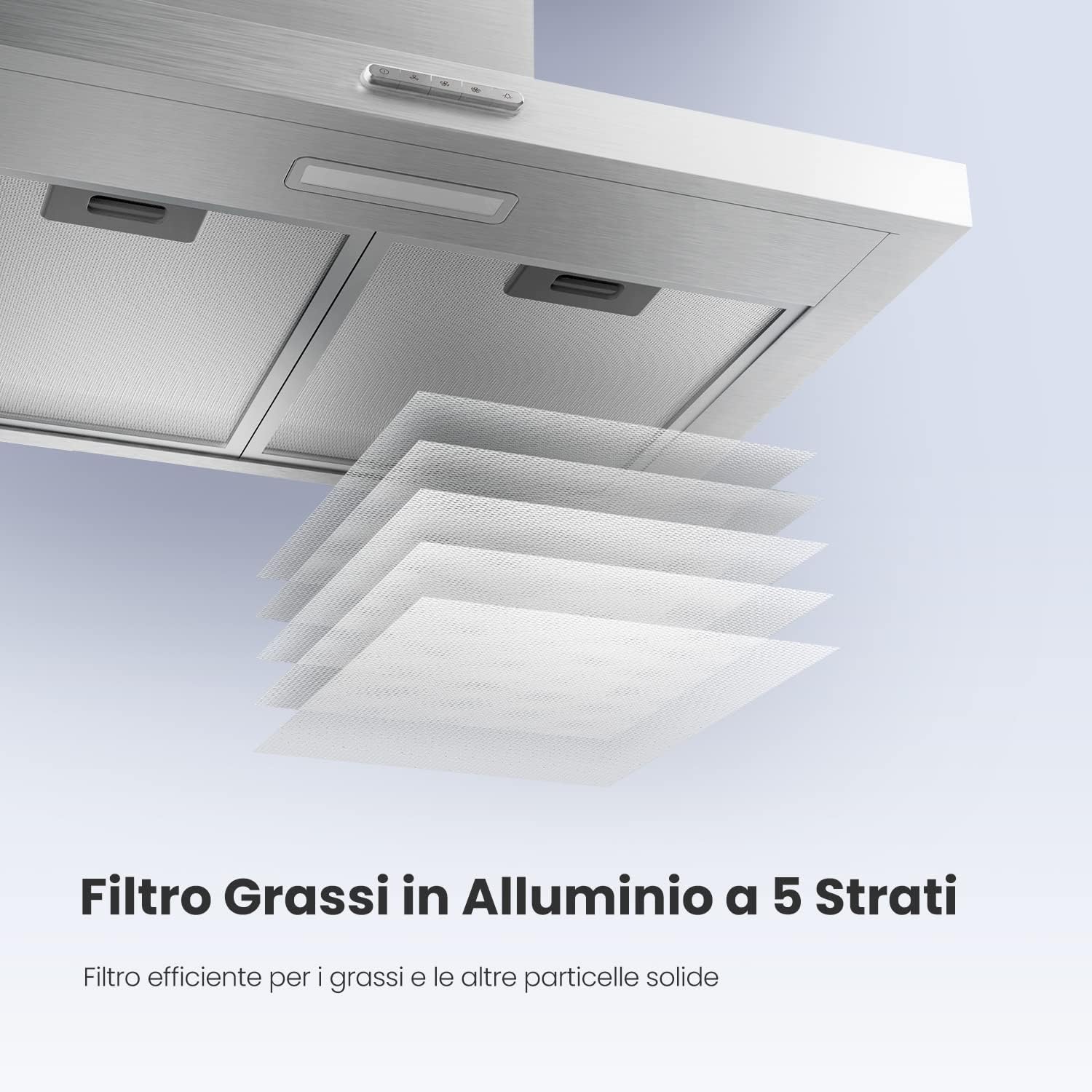 Comfee' Cappa Aspirante 60 TSHM17SS-60 Acciaio Inox - immagine 4