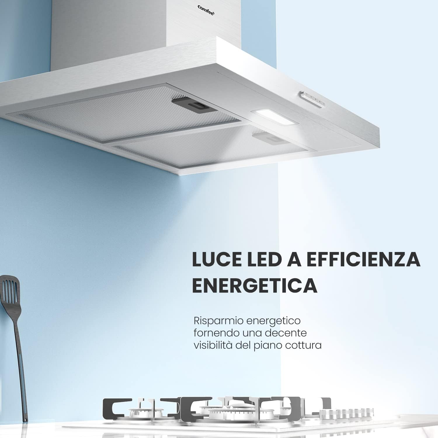 Comfee' Cappa Aspirante 60 TSHM17SS-60 Acciaio Inox - immagine 6