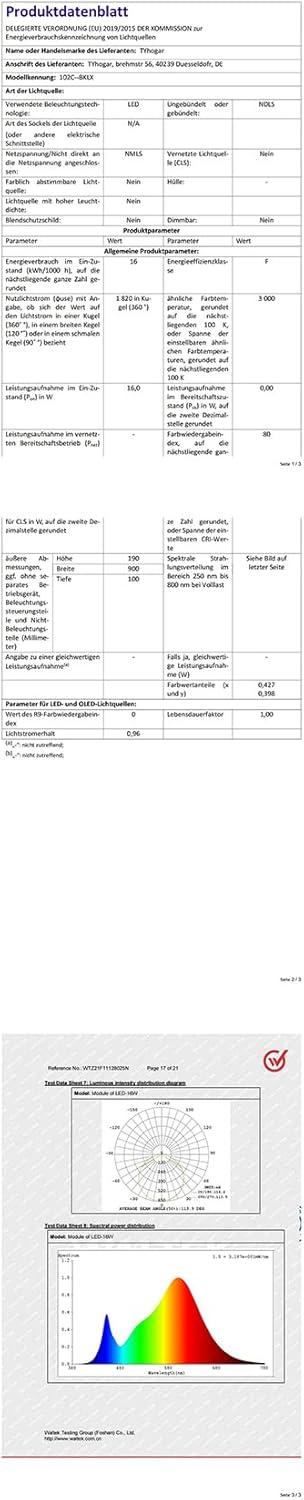 Tyhogar Lampada da Specchio Bagno 90cm 16W - immagine 10