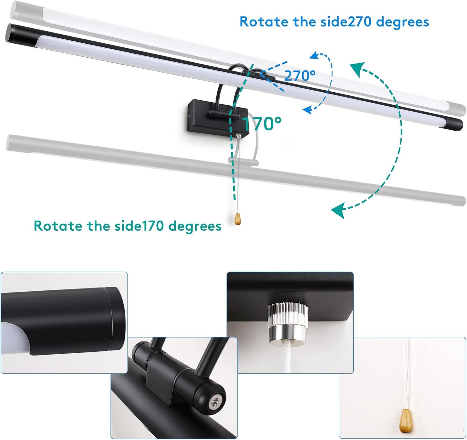 Tyhogar Lampada da Specchio Bagno 90cm 16W - immagine 4