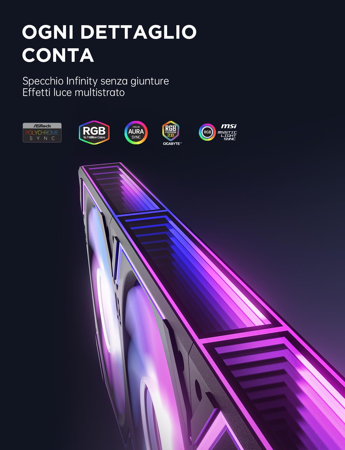 Asiahorse DAWN Pro RGB - Ventola PC 120mm (3 pezzi) - immagine 4