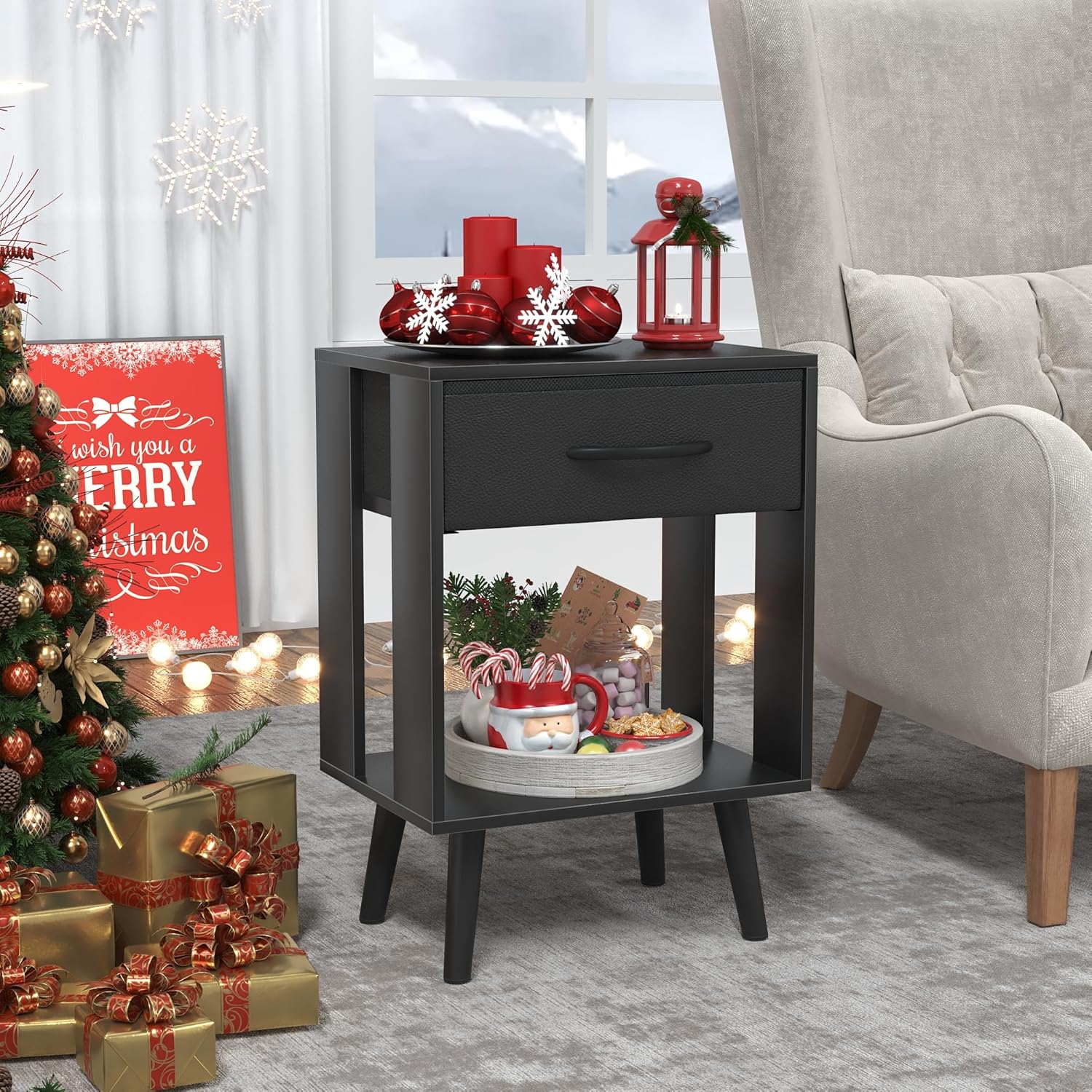 Set 2 Comodini Camera da Letto 40x30x60.3cm - immagine 8