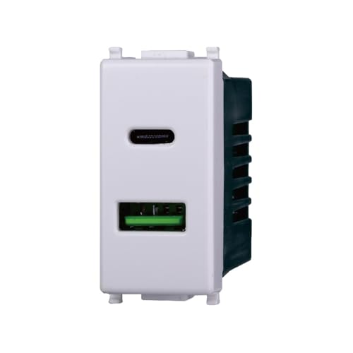 Elektronova Presa USB Type-A+C 5V 3.1A, Bianco