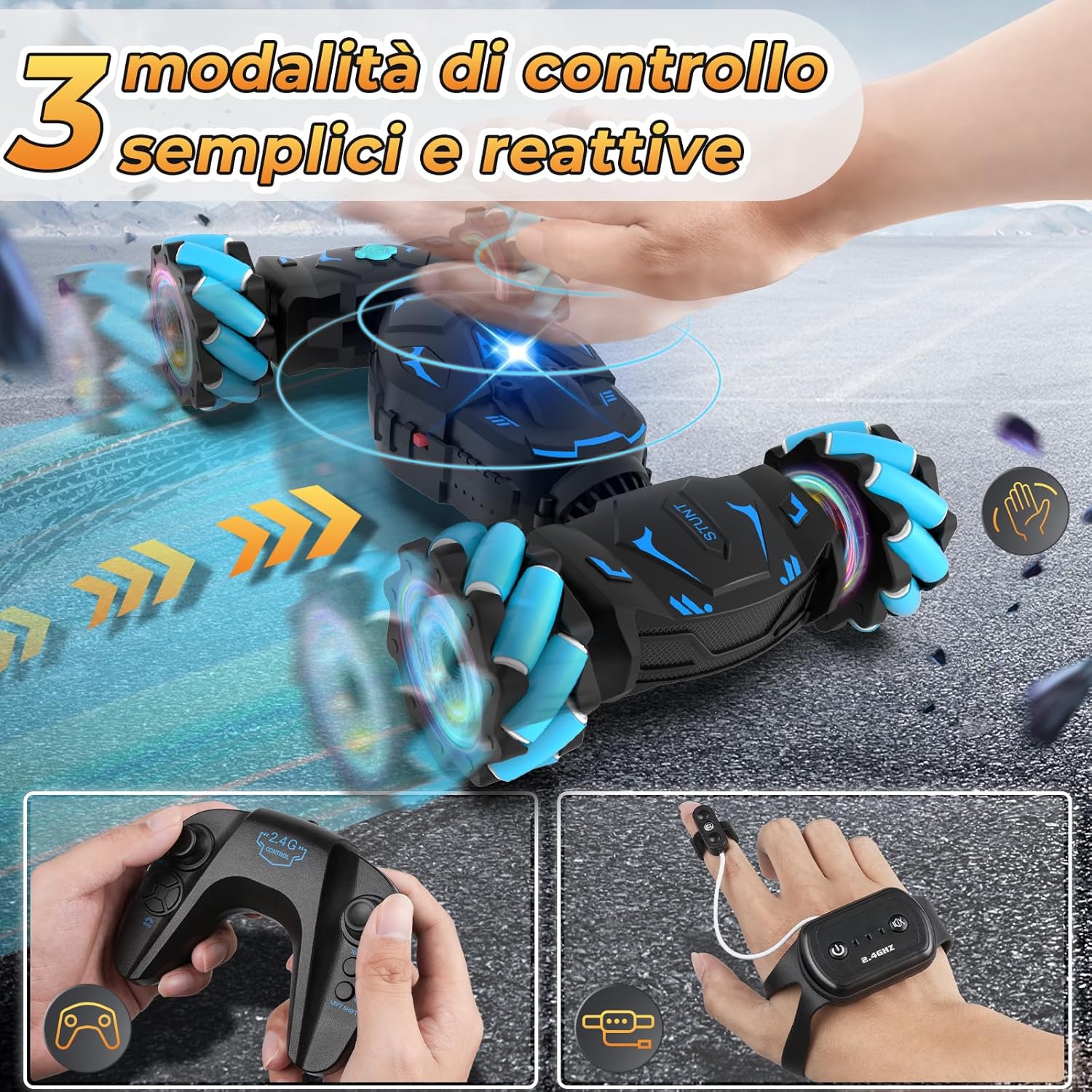 Pristar Macchina Telecomandata RC con Luce e Spray - immagine 2