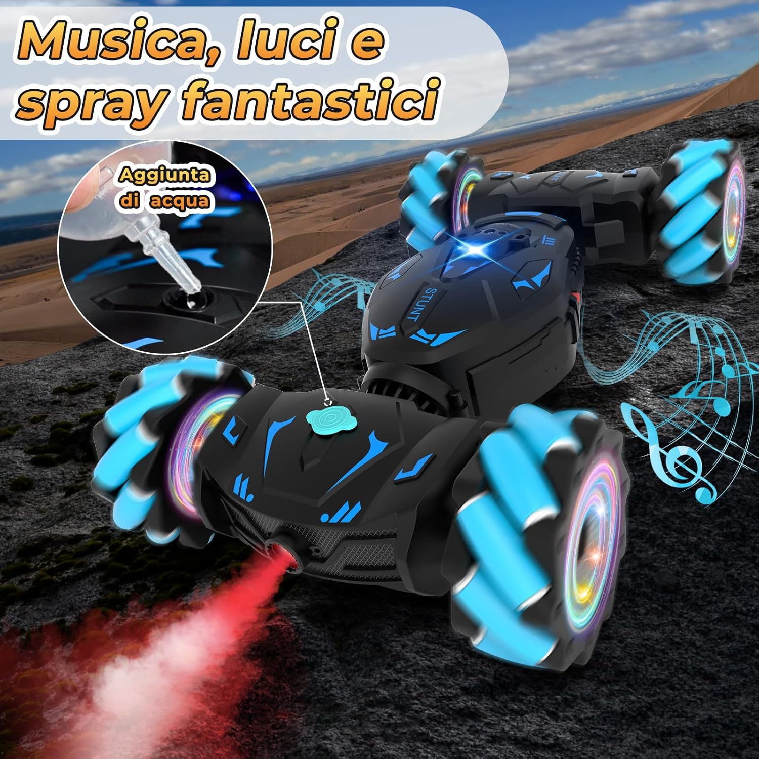 Pristar Macchina Telecomandata RC con Luce e Spray - immagine 3