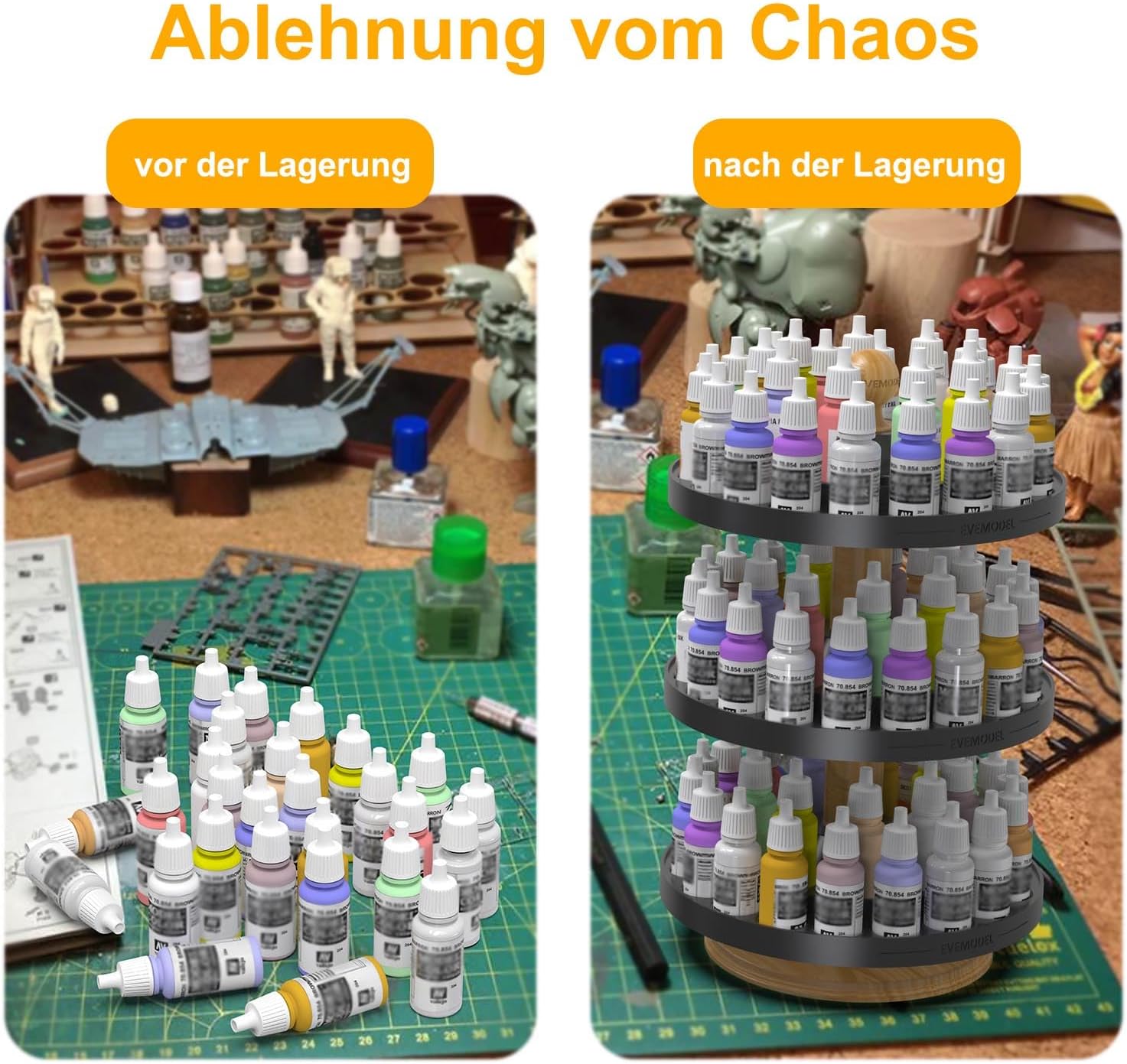 Evemodel Organizer Girevole per Bottiglie di Colore - immagine 4