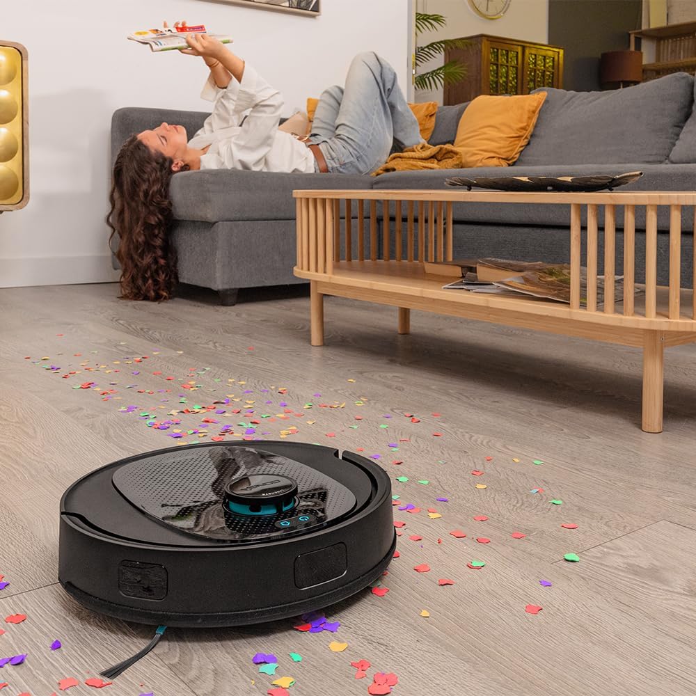 Cecotec Robot Aspirapolvere e Lavapavimenti Conga 7690 Immortal MAX Home M, Base Autovuotante, Navigazione Laser, 5000 Pa, Fino 220 min Autonomia, 2.5L. APP, 4in1 Spazza, Aspira, Lava, Passa Mop - immagine 2