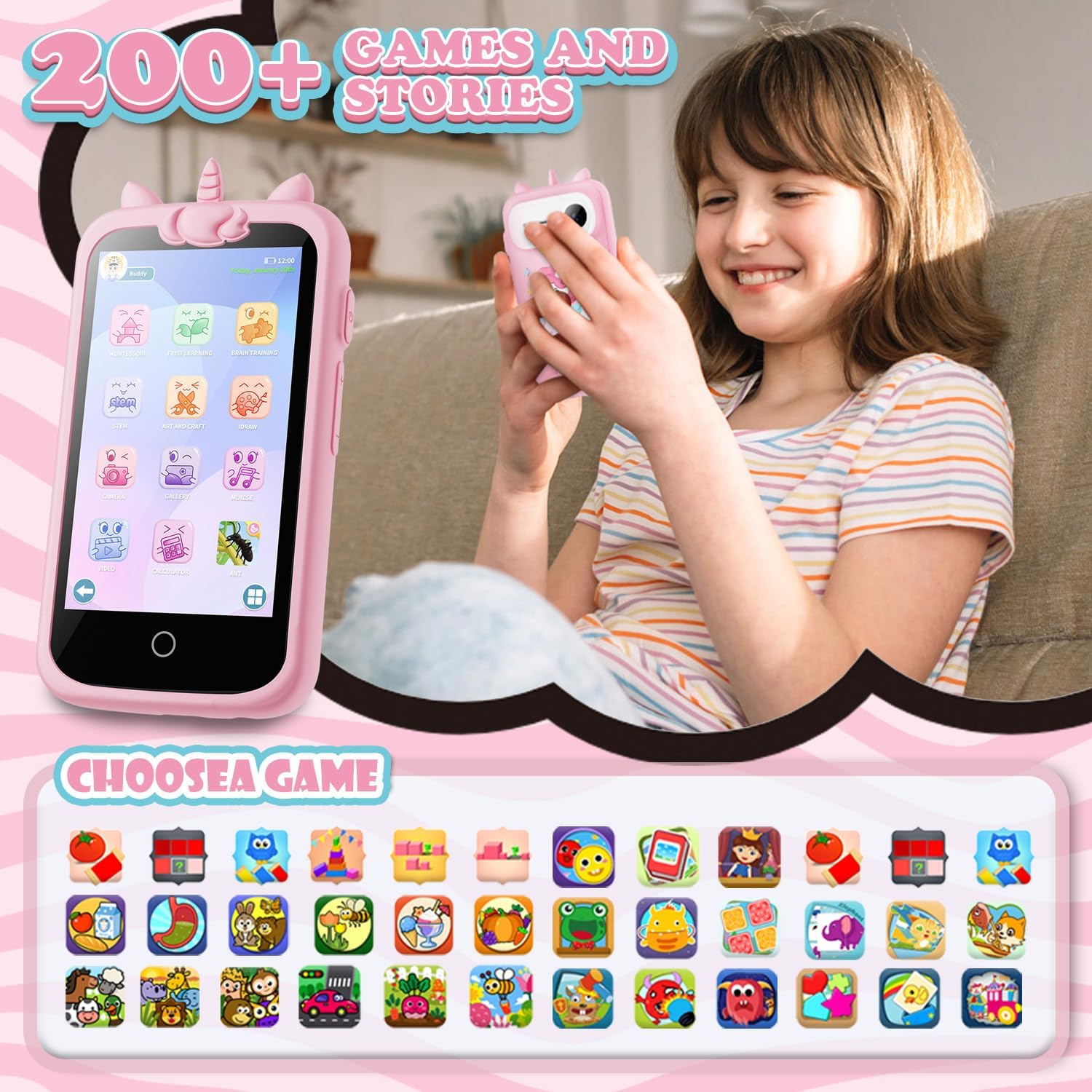 Smart Phone Giocattolo Touchscreen per Bambini 4.9" - immagine 2