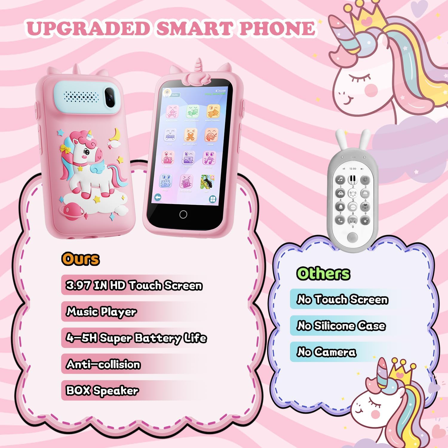 Smart Phone Giocattolo Touchscreen per Bambini 4.9" - immagine 5