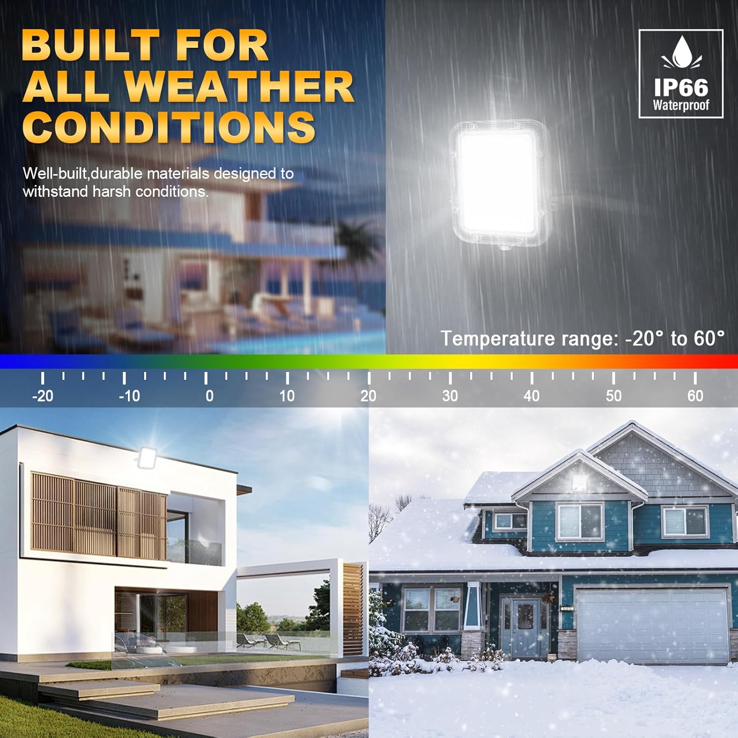 Rigidon Faretto LED 400W con Spina 6000K - immagine 6