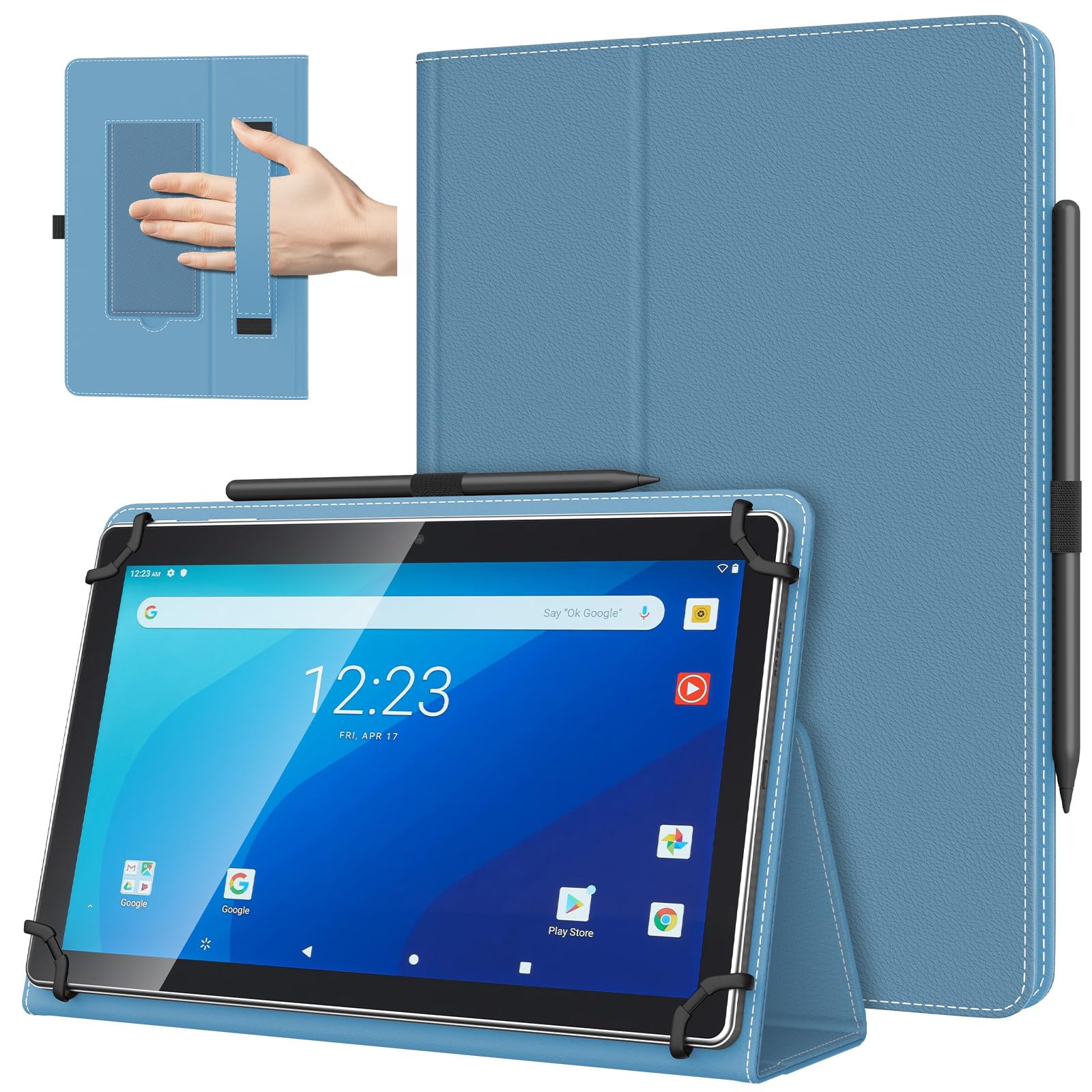 Timovo Custodia Universale per Tablet 9.6-11 Pollici, Blu Denim