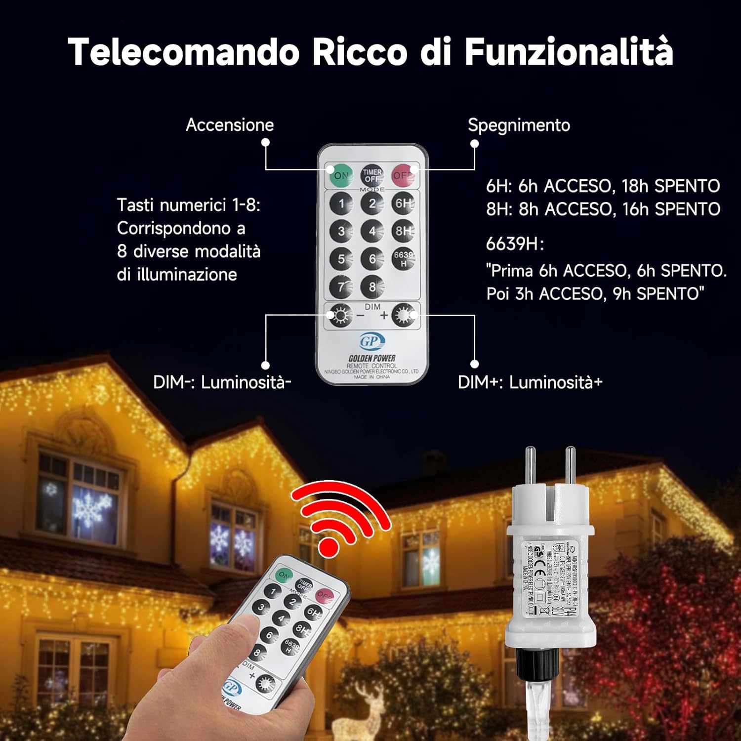 Wowdsgn Catena Luminosa Esterna 515 LED 17 Metri - immagine 3