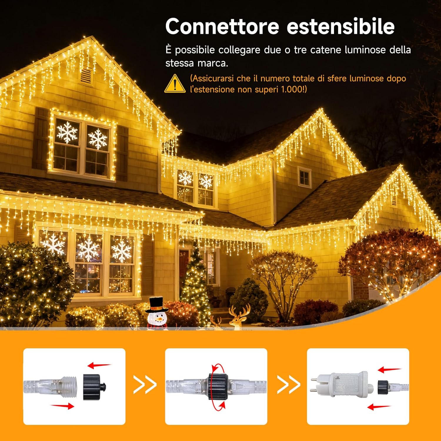 Wowdsgn Catena Luminosa Esterna 515 LED 17 Metri - immagine 6