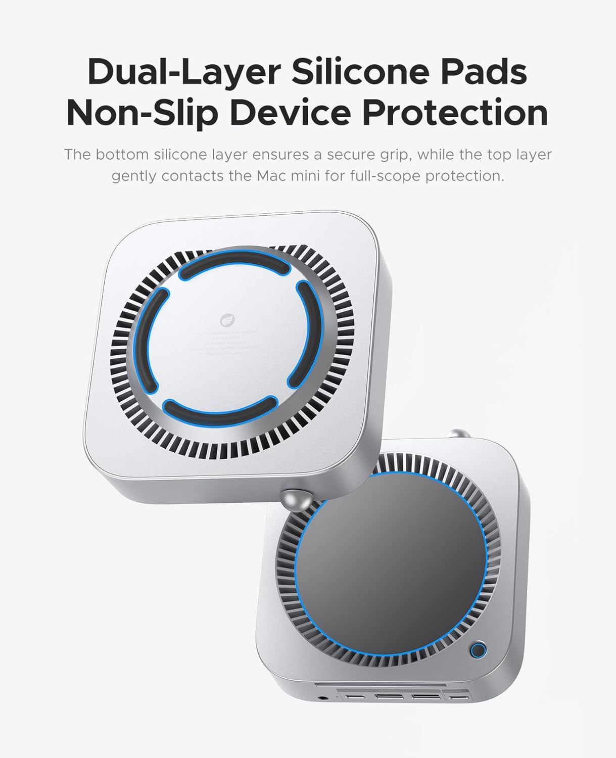 Orico STH03 Supporto Estensione Mac mini, Argento - immagine 5