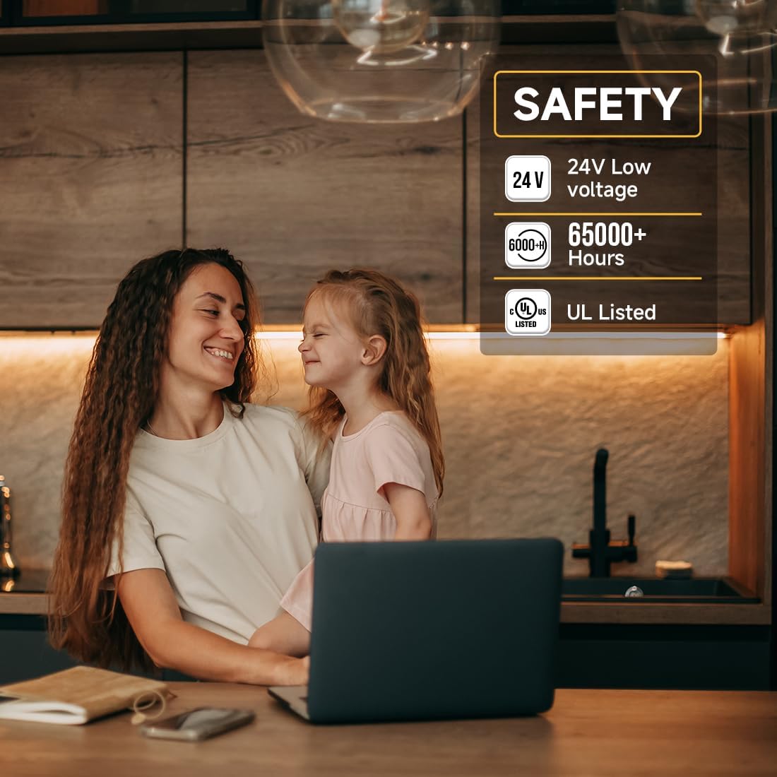 Btf-lighting Striscia LED FCOB COB 2700K 5M - immagine 6