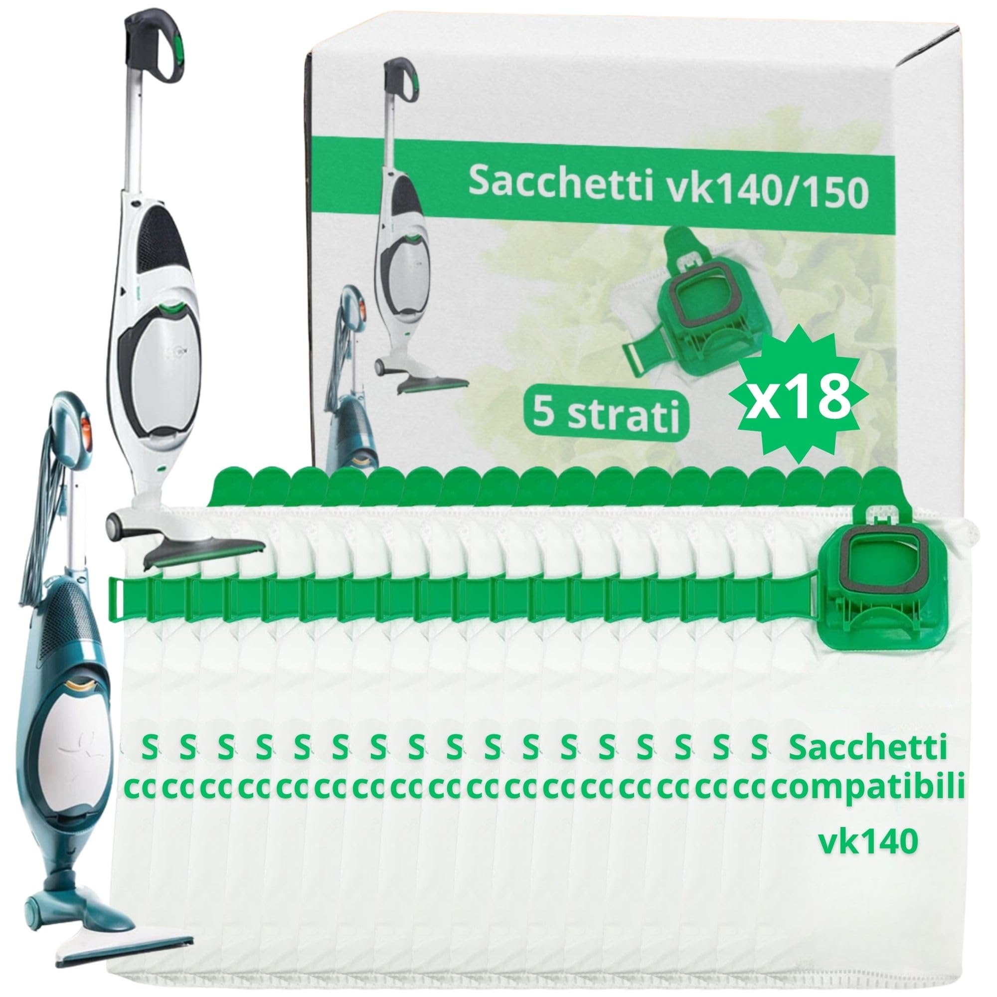Namai - Set 18 Sacchetti Folletto VK140 e VK150