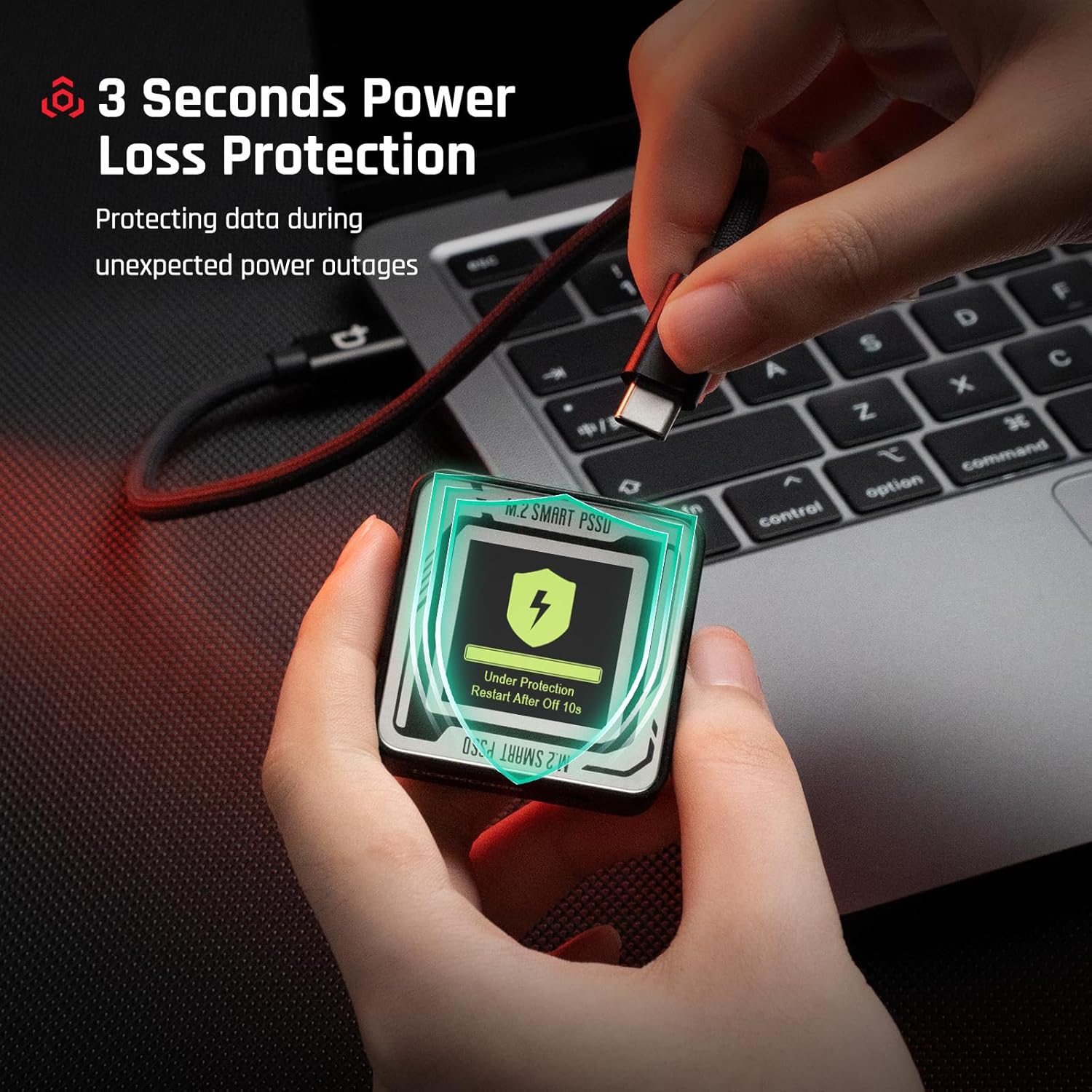 Dockcase Pocket M.2 NVMe Smart SSD Case USB-C 3.2 - immagine 3