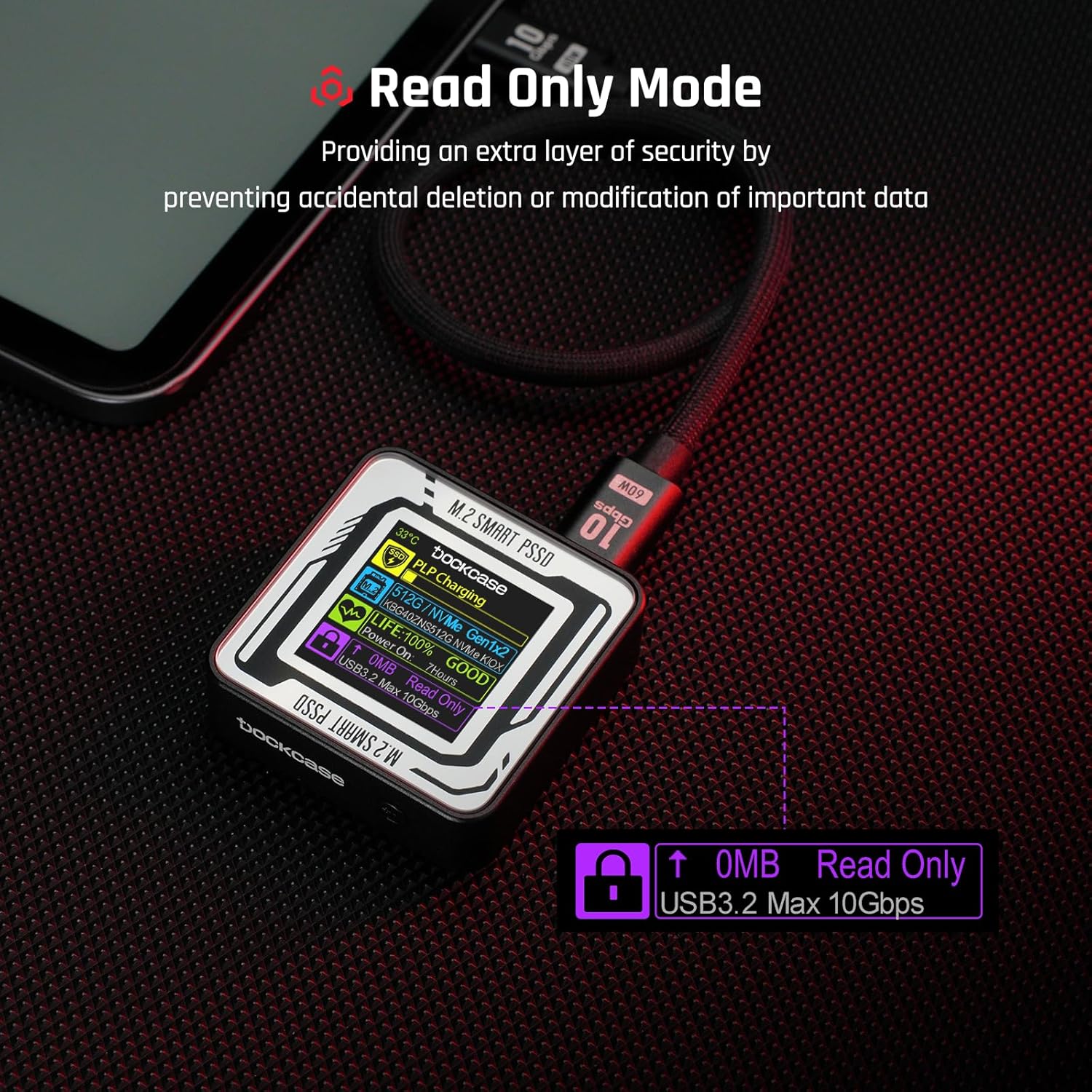 Dockcase Pocket M.2 NVMe Smart SSD Case USB-C 3.2 - immagine 4