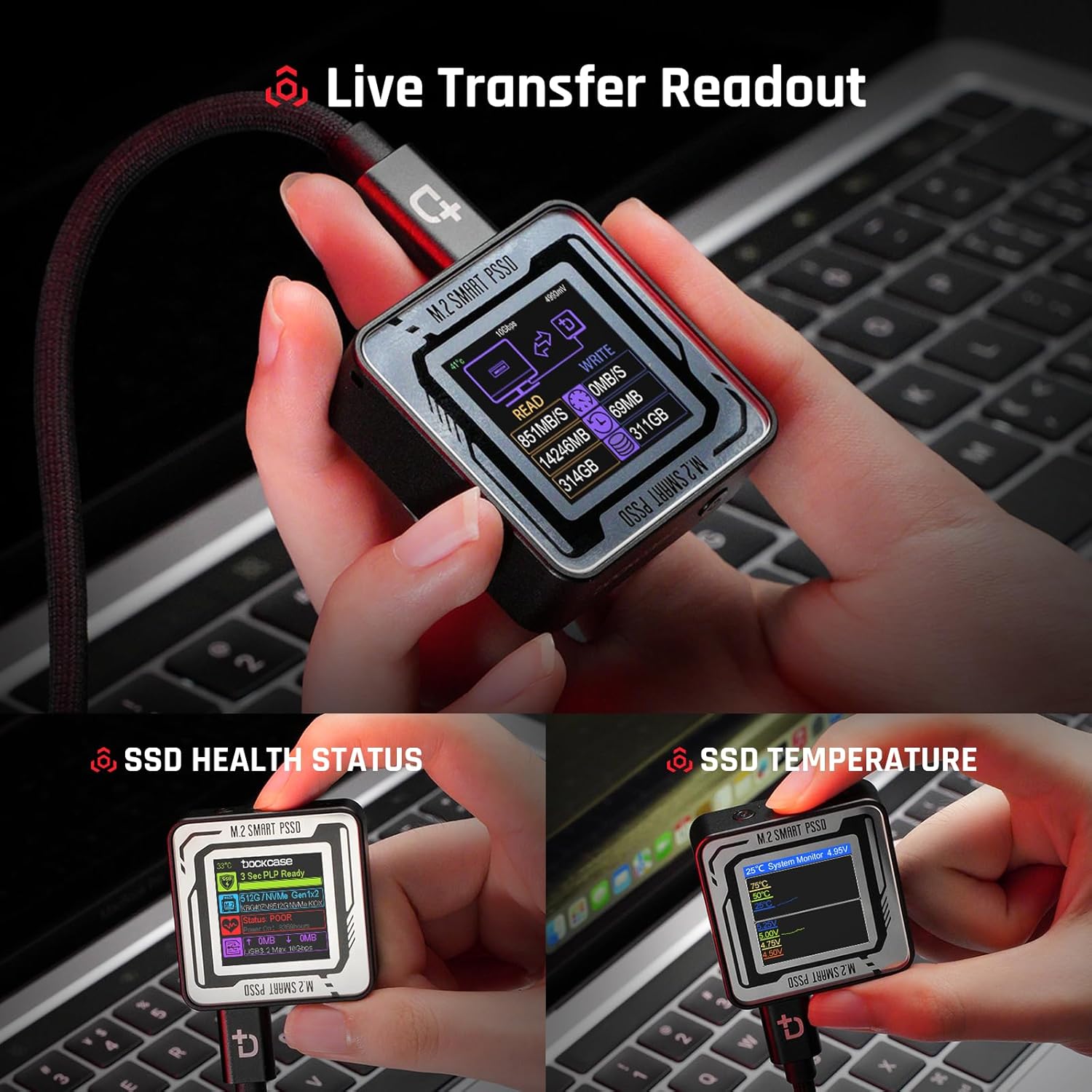 Dockcase Pocket M.2 NVMe Smart SSD Case USB-C 3.2 - immagine 5