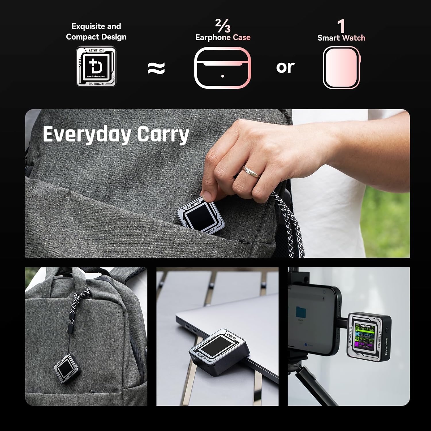 Dockcase Pocket M.2 NVMe Smart SSD Case USB-C 3.2 - immagine 6