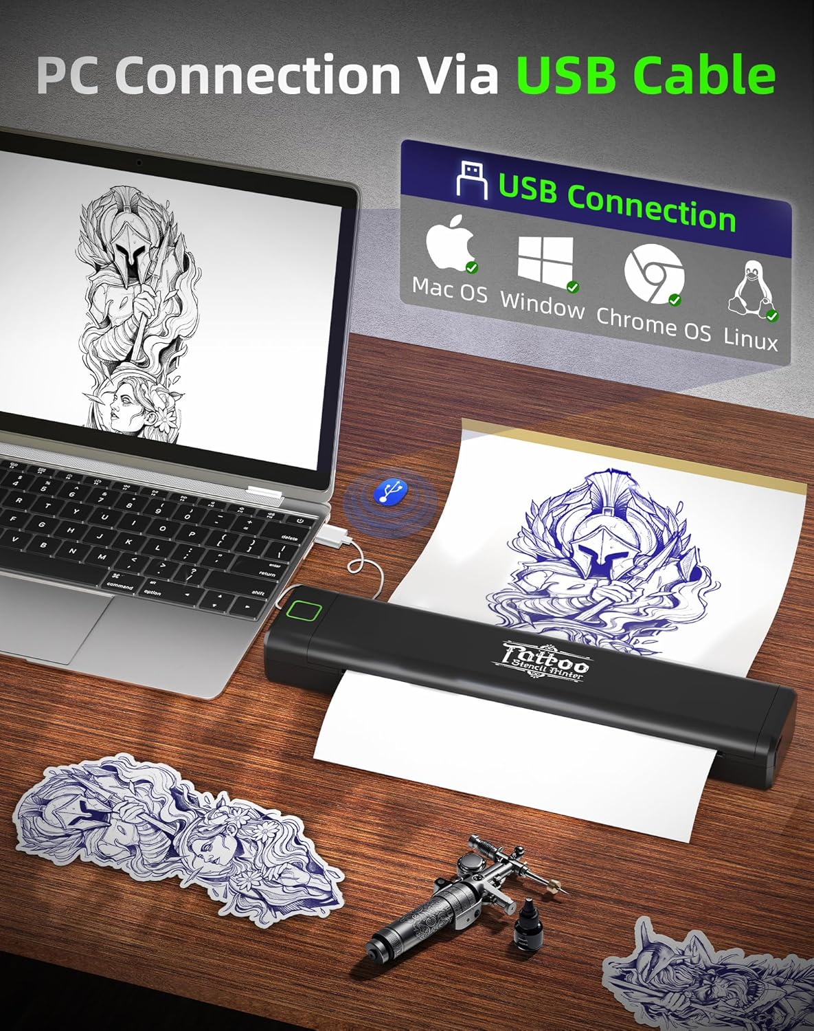 Stampante Termica per Tatuaggi Bluetooth P84 - immagine 5